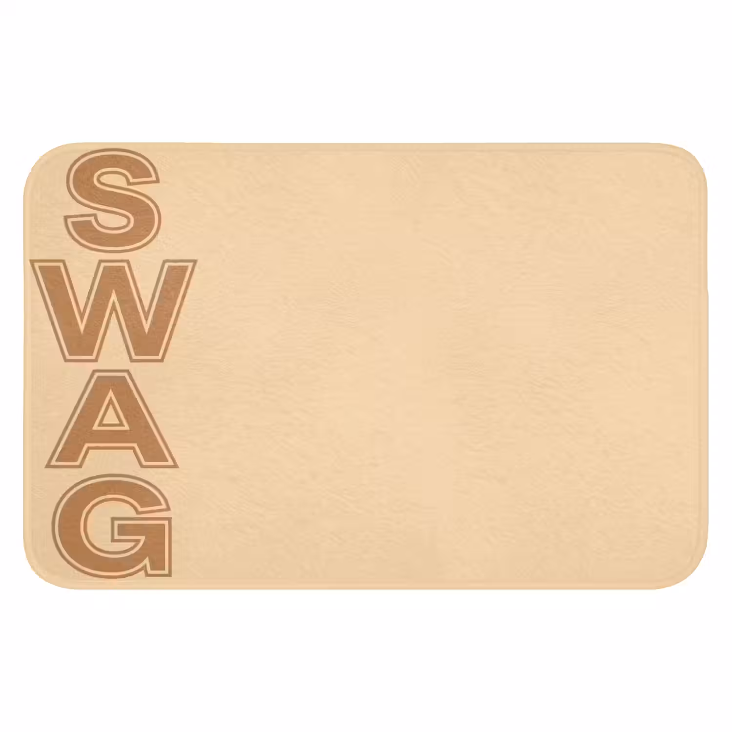 Swag - Bruin - Beige Badmat klein -3d