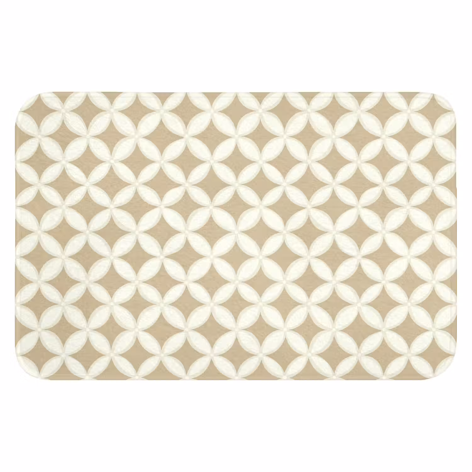 Symmetrisch - Motief - Beige Badmat klein 997 -3d