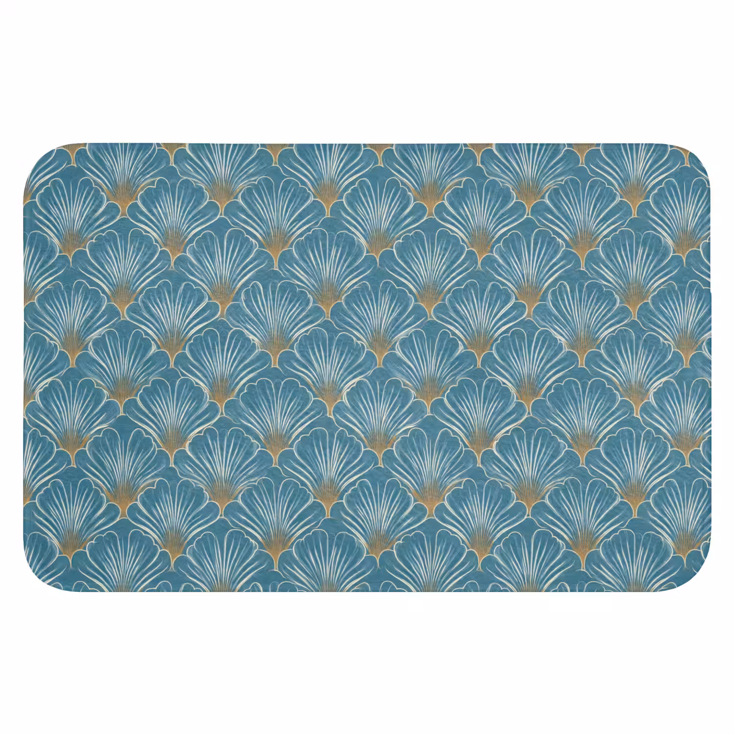 Symmetrisch - Patroon - Blauw Badmat klein 997 -3d