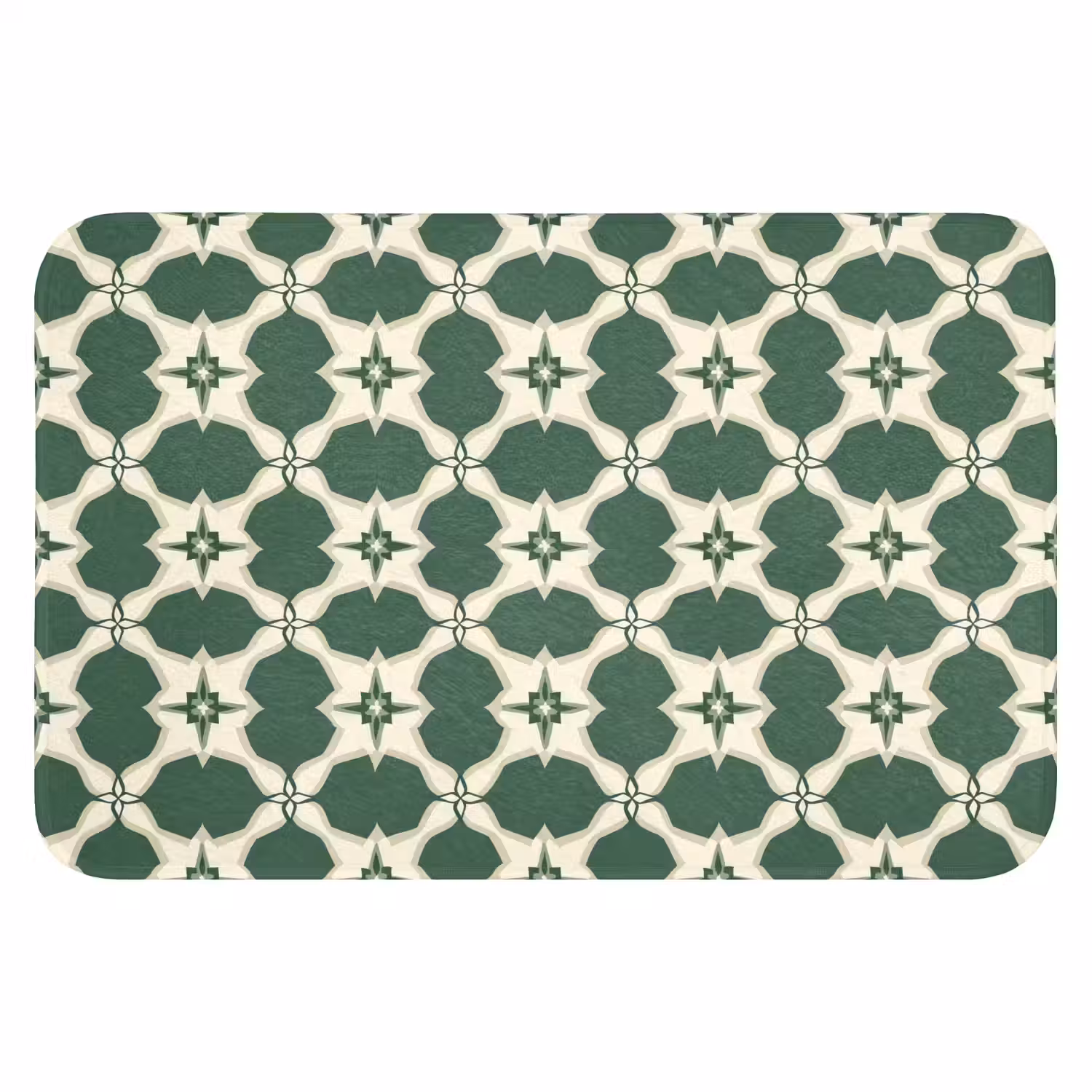 Tegel - Klassiek - Groen Badmat klein 997 -3d