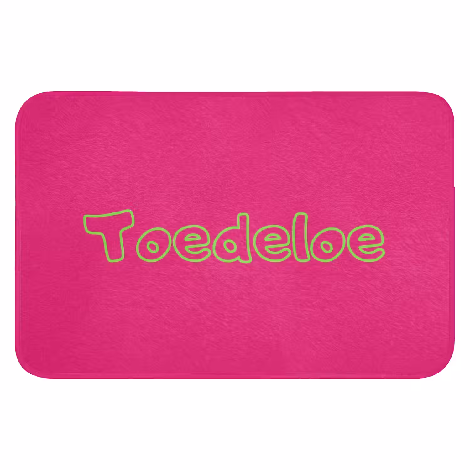 Toedeloe - Groen - Roze Badmat klein -3d