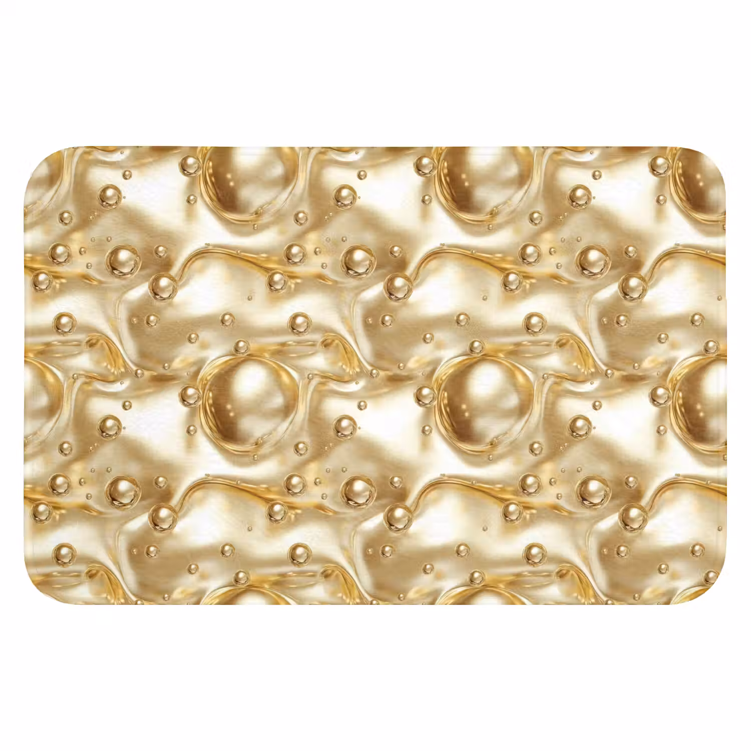 Vloeibaar - Druppels - Goud Badmat klein 997 -3d