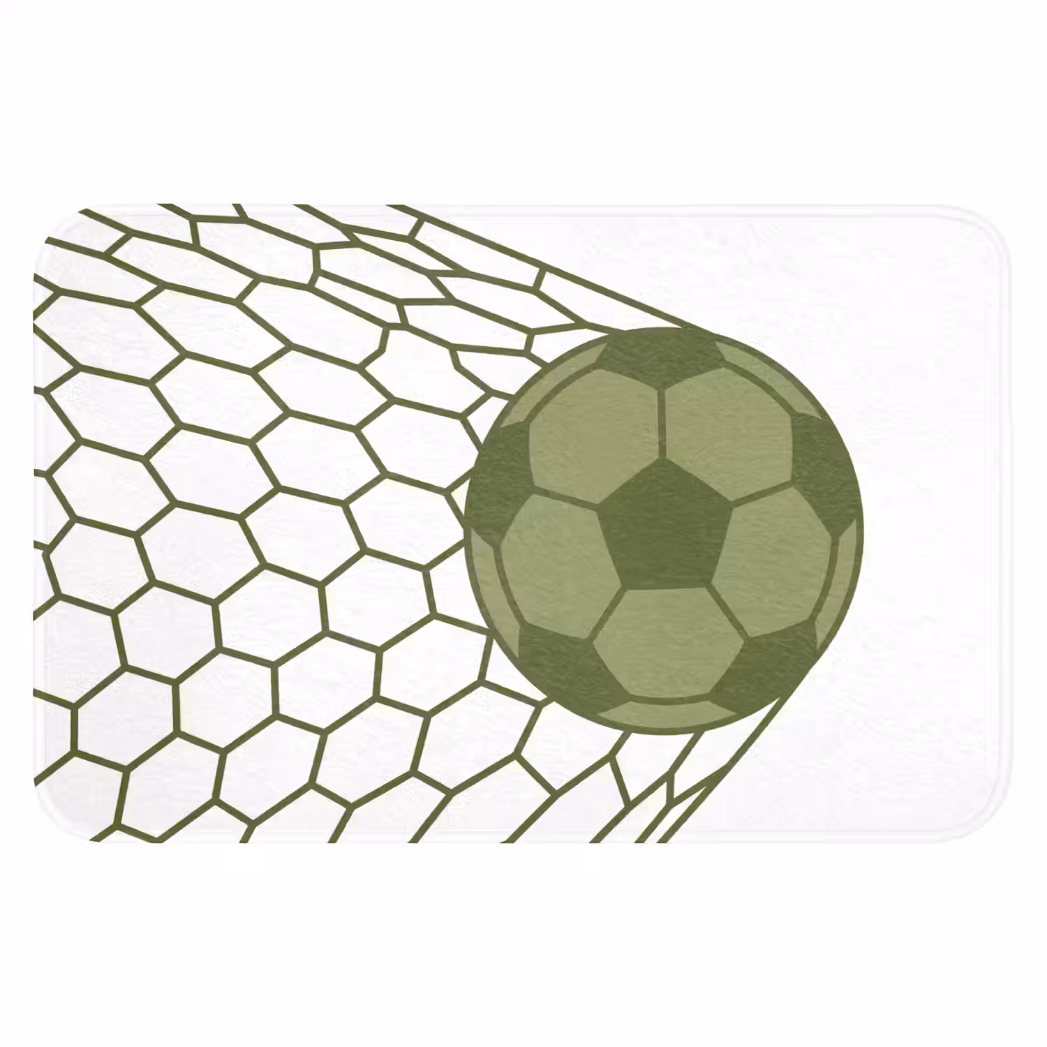 Voetbal - Goal - Sport - Groen Badmat klein -3d