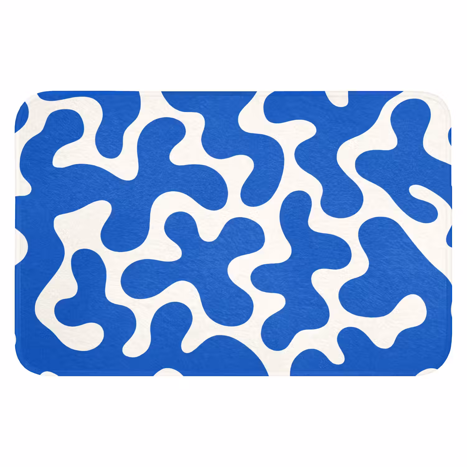 Vormen - Abstract - Blauw - Golven Badmat klein -3d