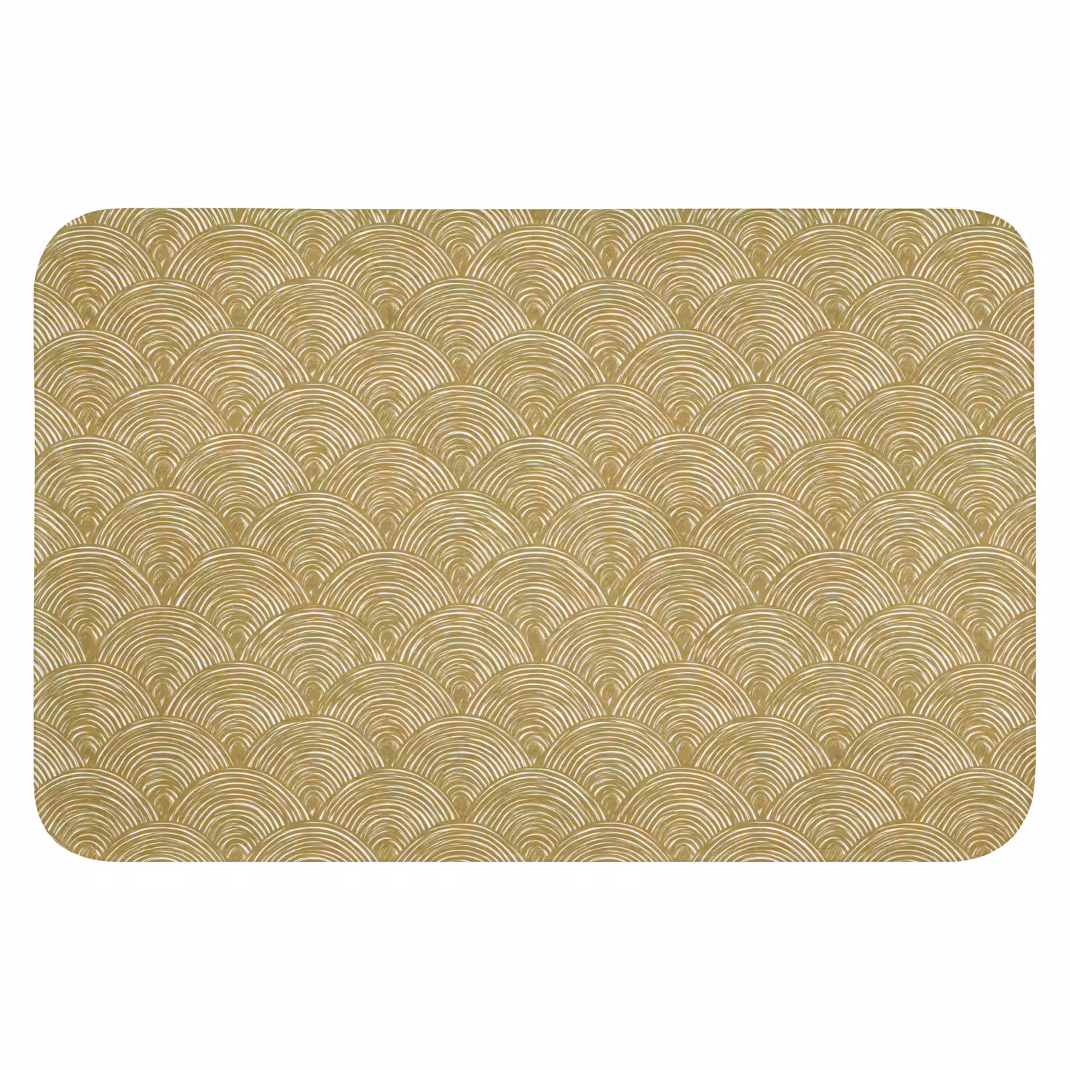Waaier - Geometrisch - Groen Badmat klein 997 -3d