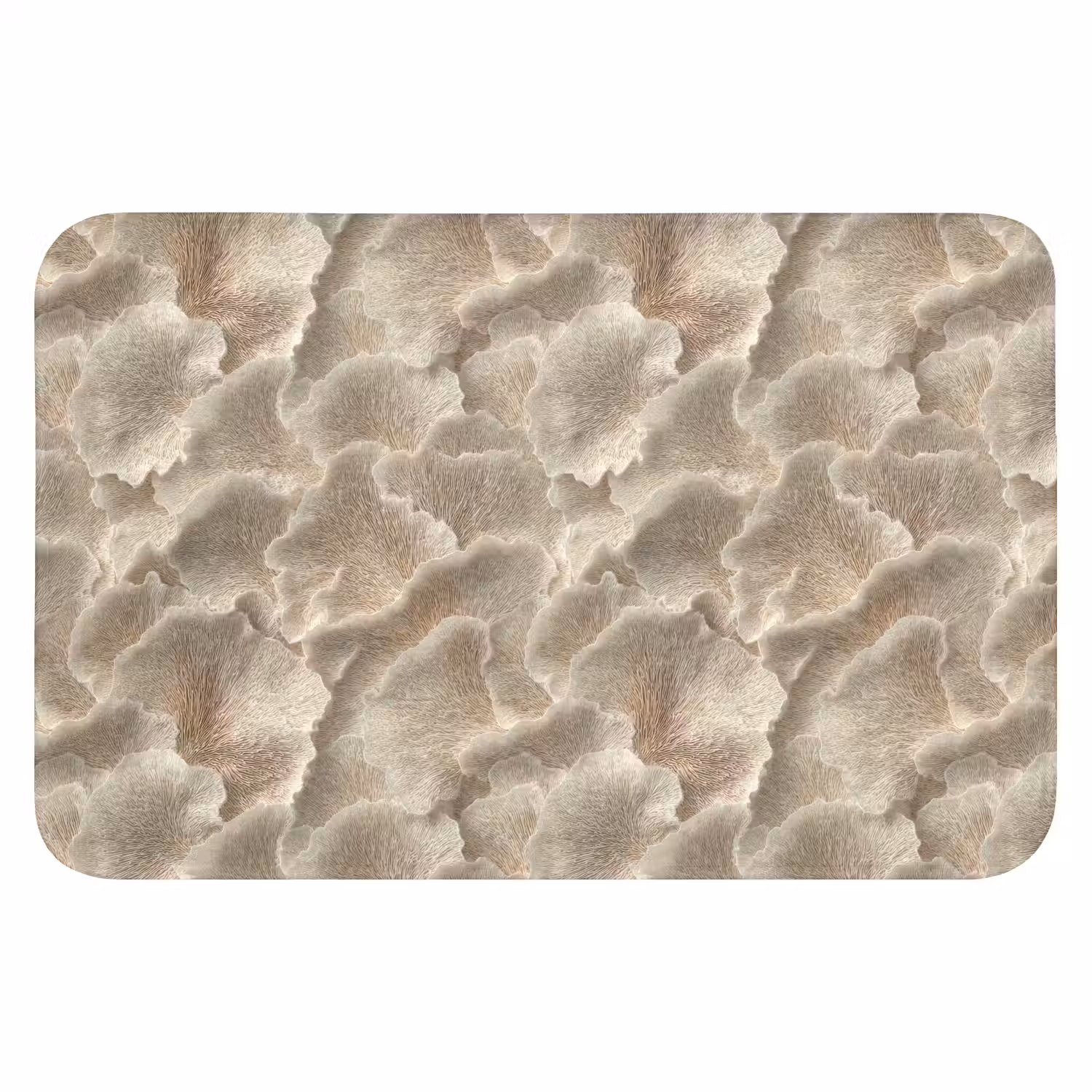 Waaierstructuren - Beige - Vezeltextuur Badmat klein 997 -3d