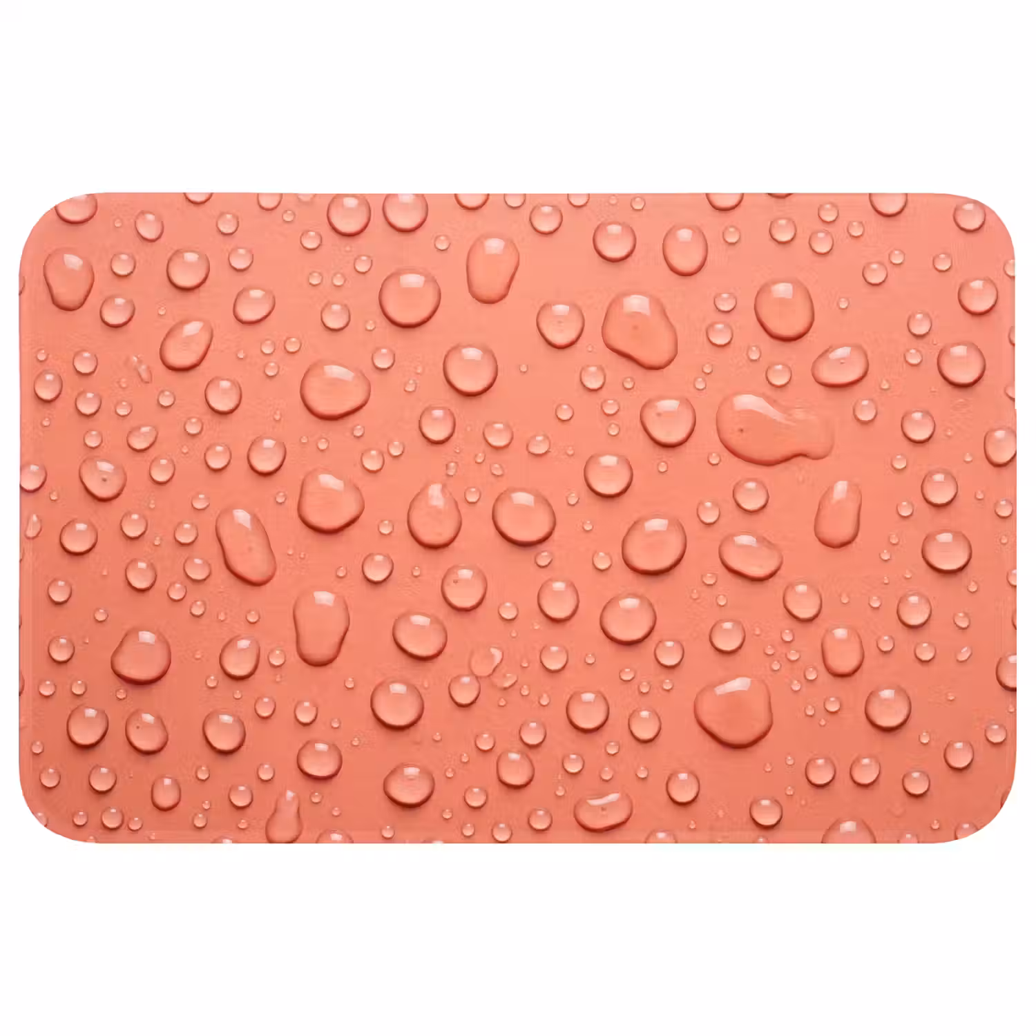 Water - Druppels - Roze Badmat klein -3d