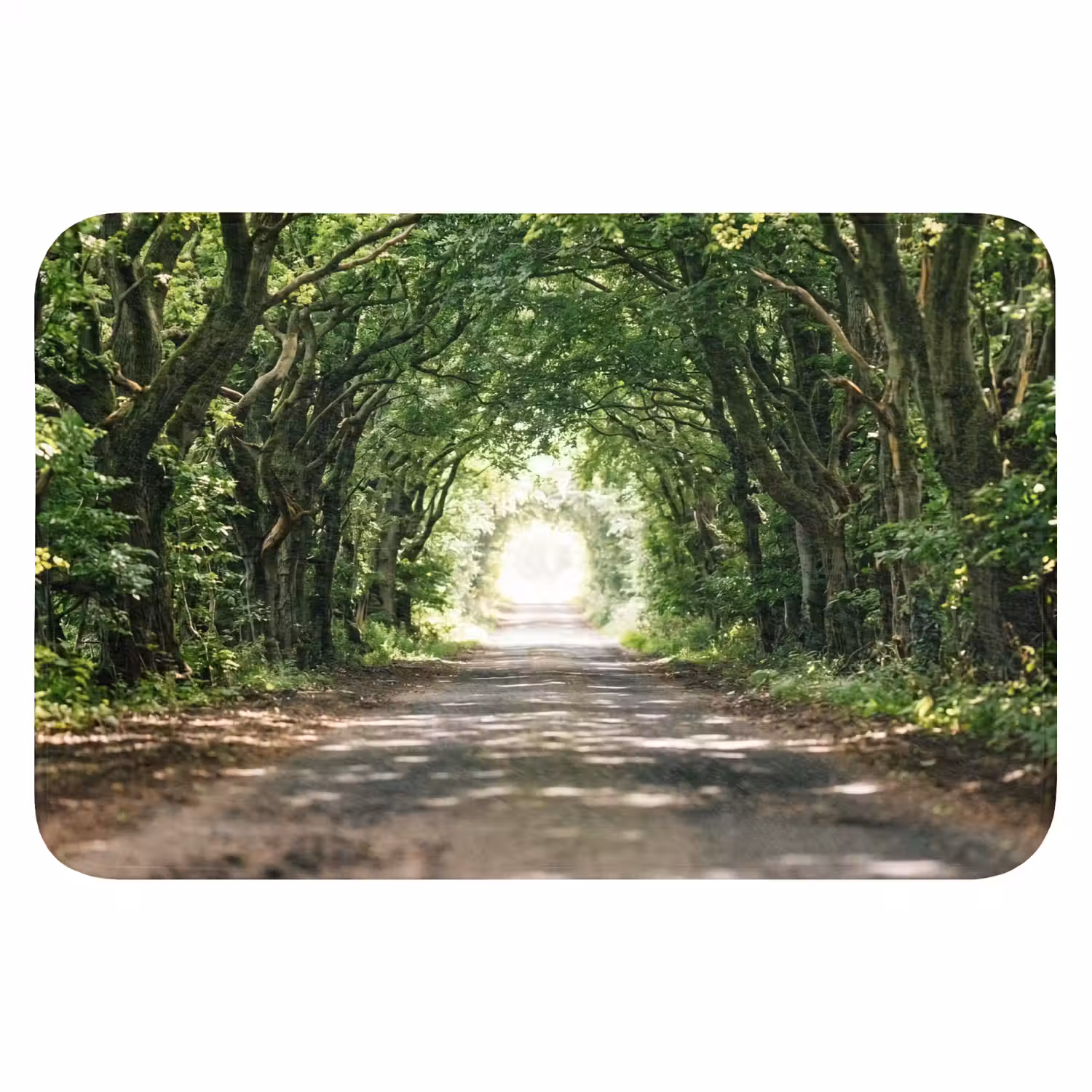 Weg - Bomen - Natuur - Groen Badmat klein -3d