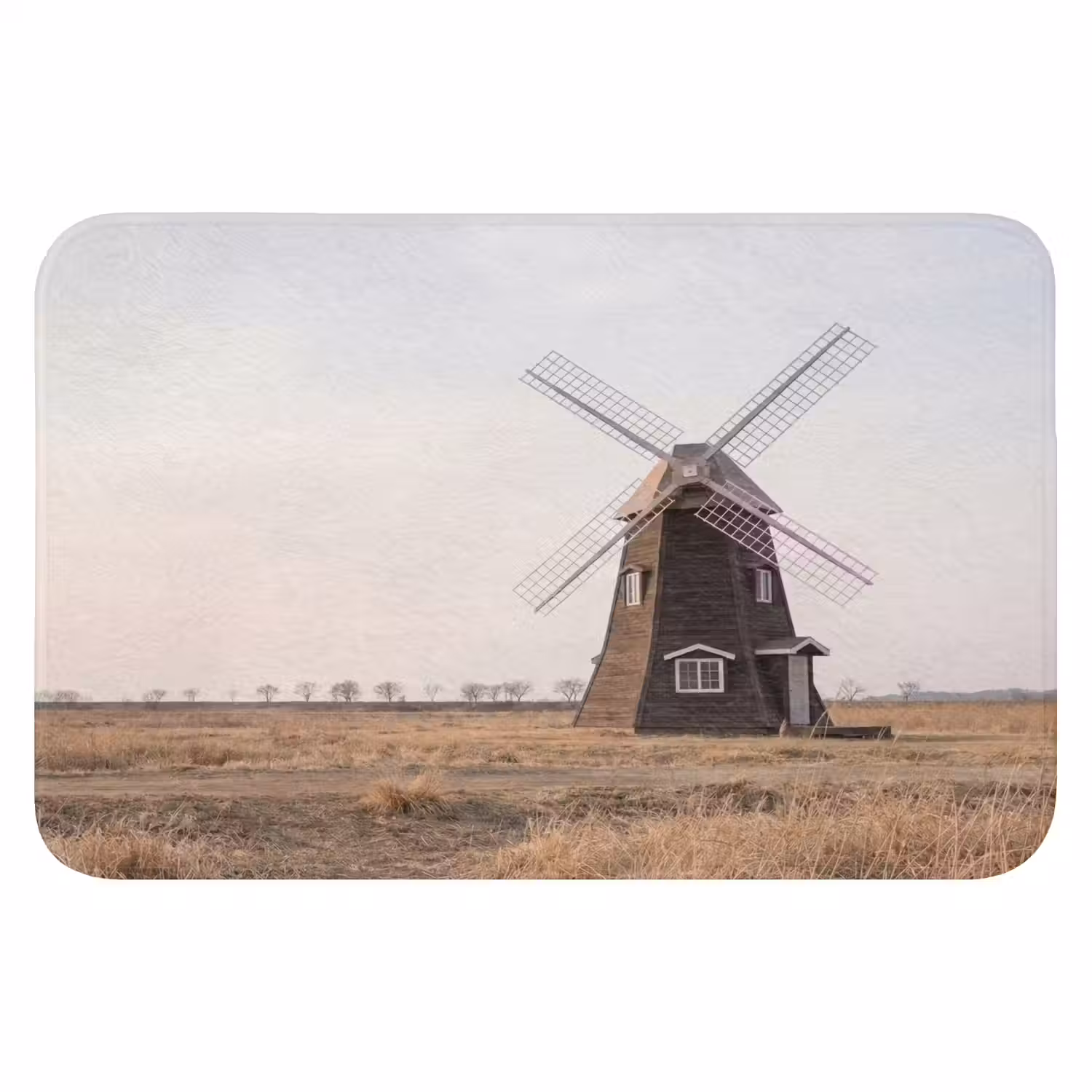 Windmolens - Landschap - Veld Badmat klein -3d