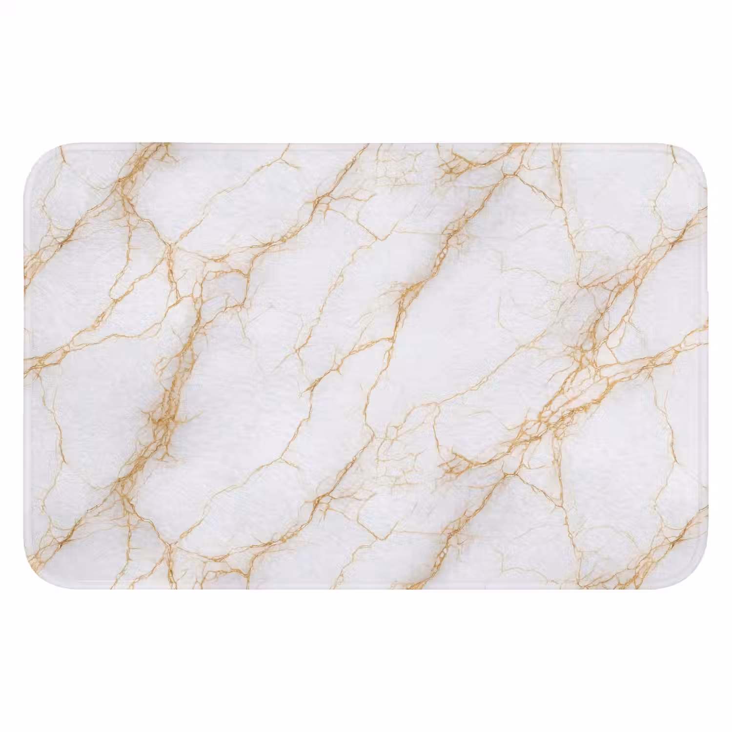 Wit - Goud - Marmer - Aders Badmat klein 997 -3d