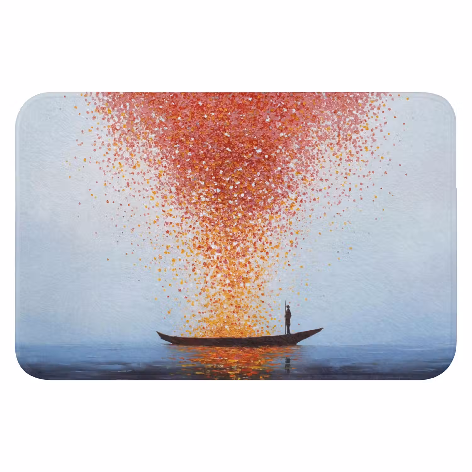 Wolk - Confetti - Boot - Wateroppervlakte Badmat klein -3d