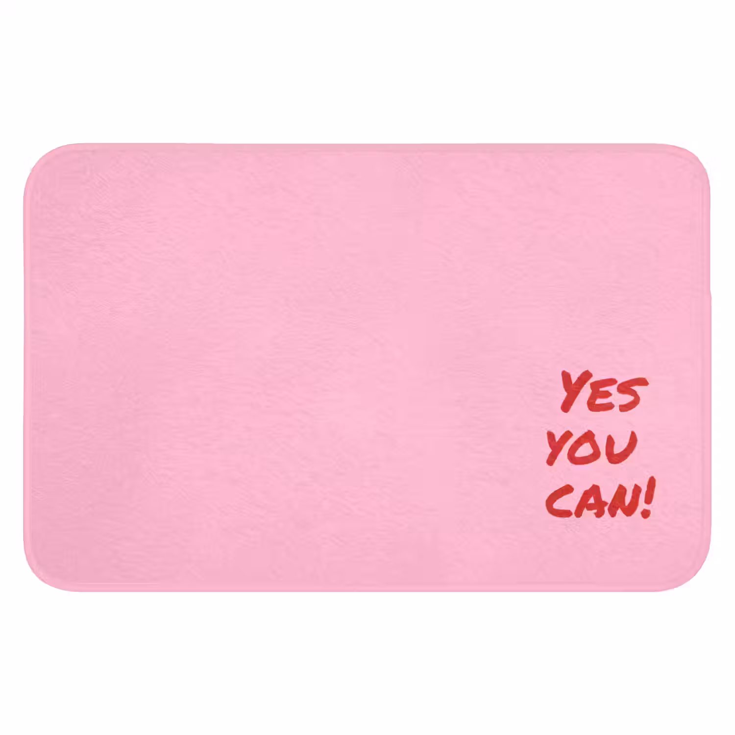 Yes you can do it - Rood - Roze Badmat klein -3d