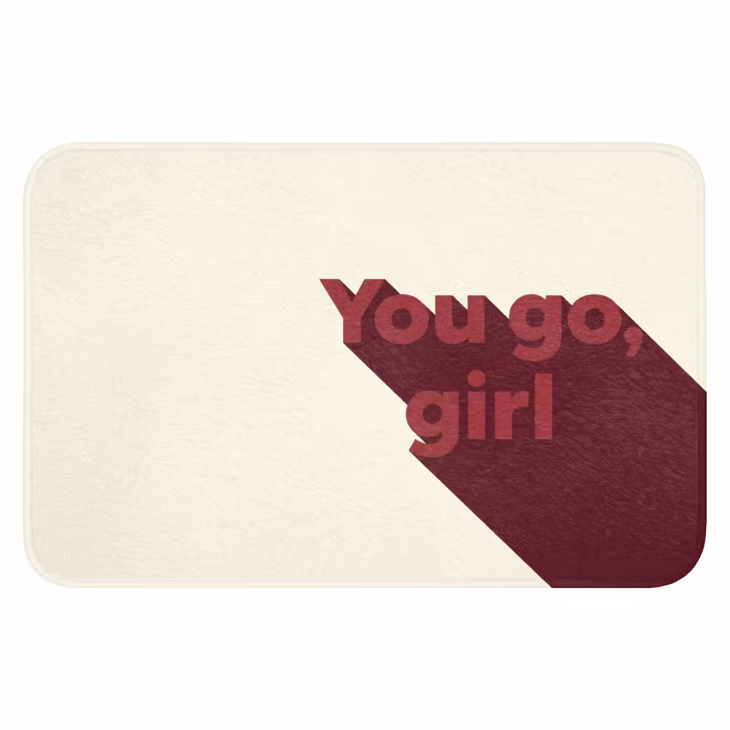 you go girl - 3D - Rood Badmat klein -3d