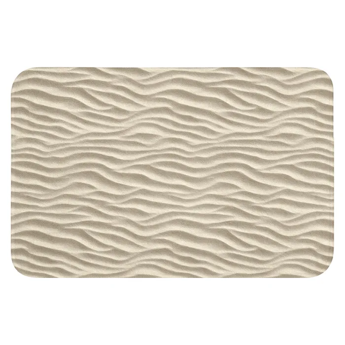 Zand - Golven - Beige Badmat klein 997 -3d