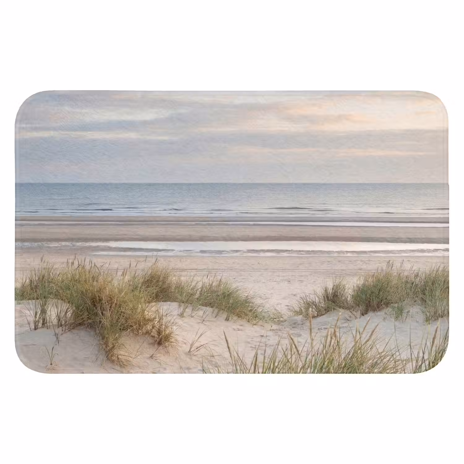 Zandstrand - Bewolkt - Duinen Badmat klein -3d