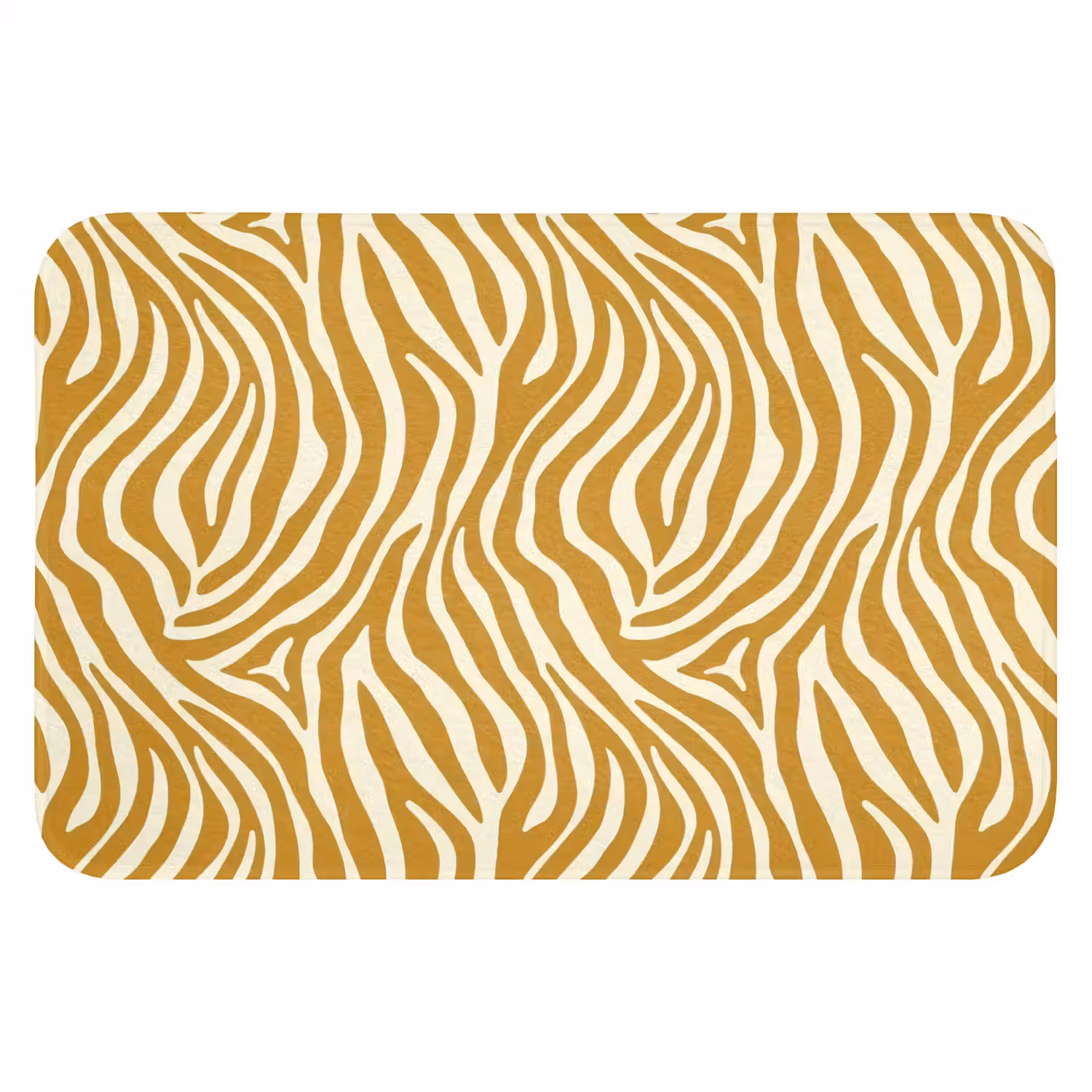 Zebra - Klassiek - Oker - Geel Badmat klein 997 -3d