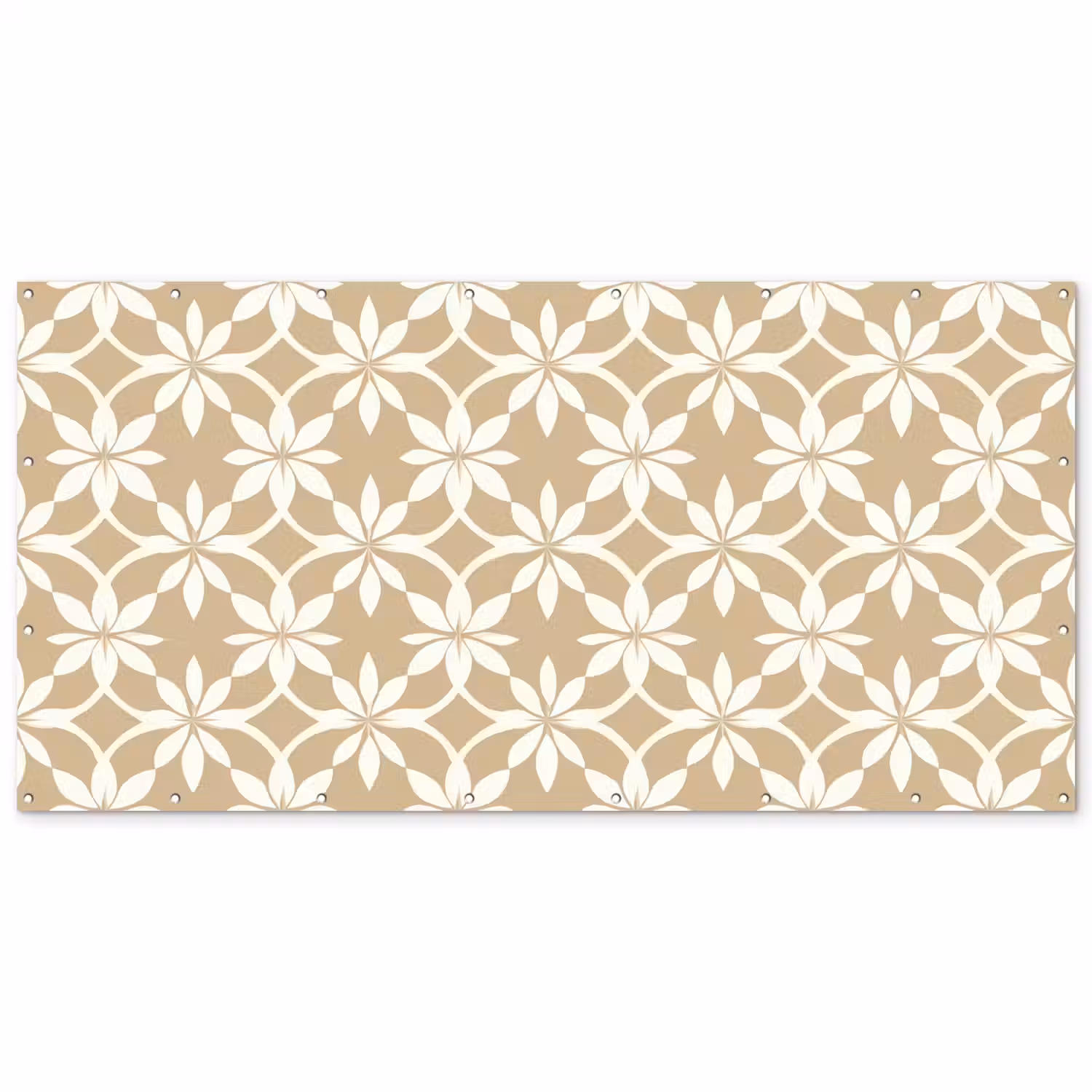 Bloemen - Patroon - Beige Balkonbeschermer Duitsland klein 596 -zz_3d