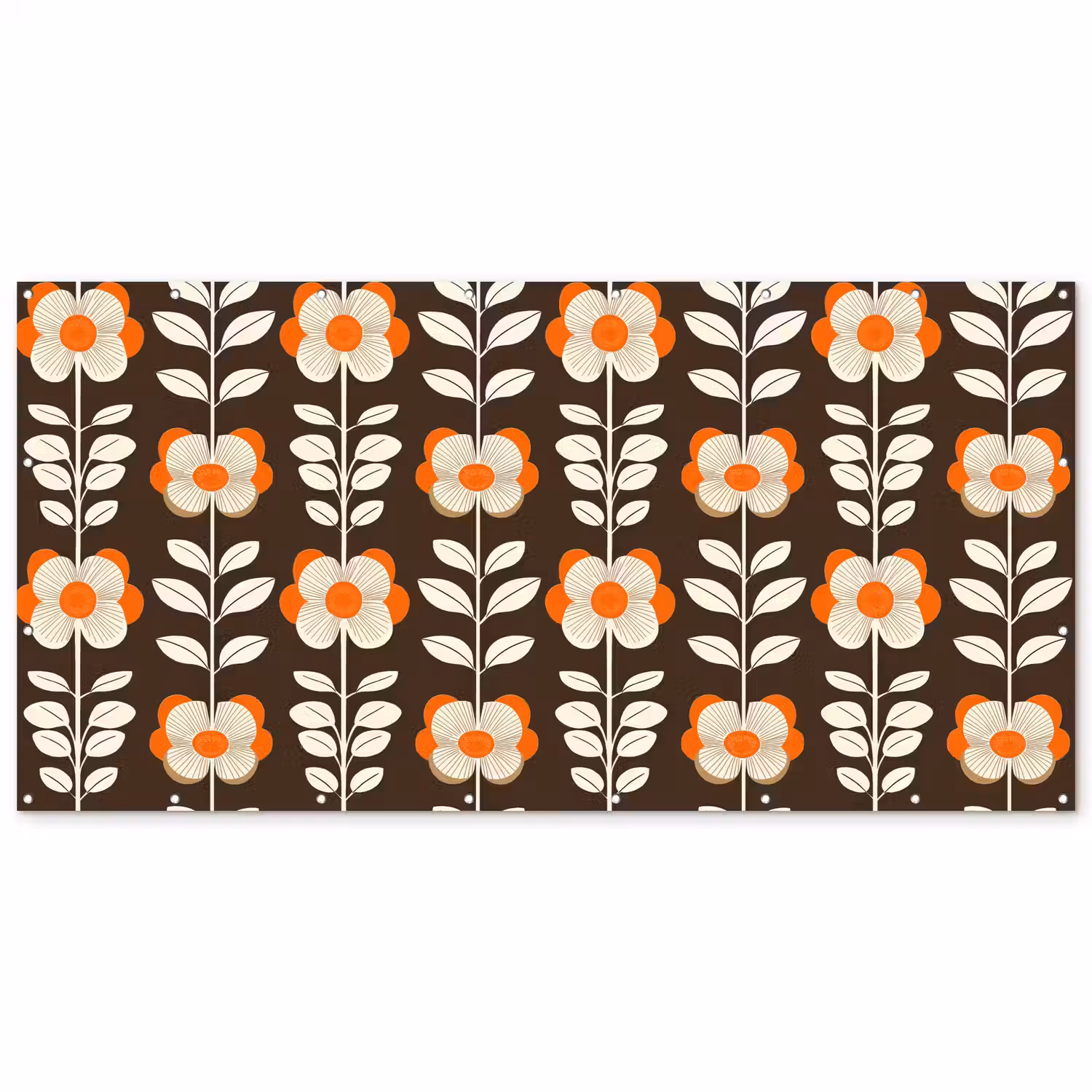 Bloemen - Retro - Bruin Balkonbeschermer Duitsland klein 596 -zz_3d