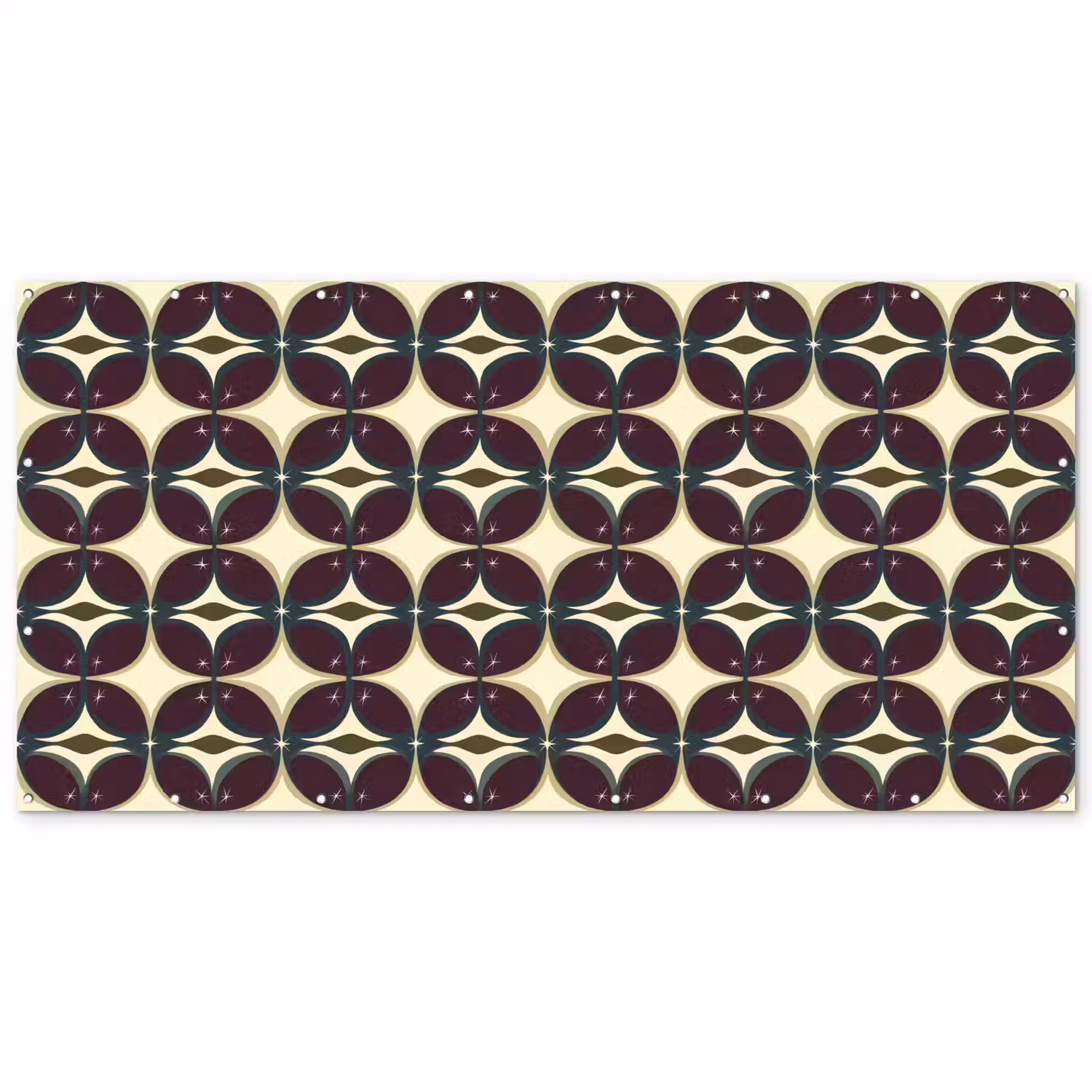 Cirkel - Retro - Kleurrijk Balkonbeschermer Duitsland klein 596 -zz_3d