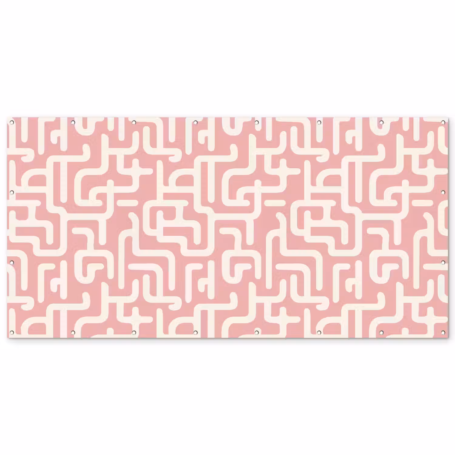 Doolhofpatroon - Roze - Wit - Abstract Balkonbeschermer Duitsland klein 596 -zz_3d