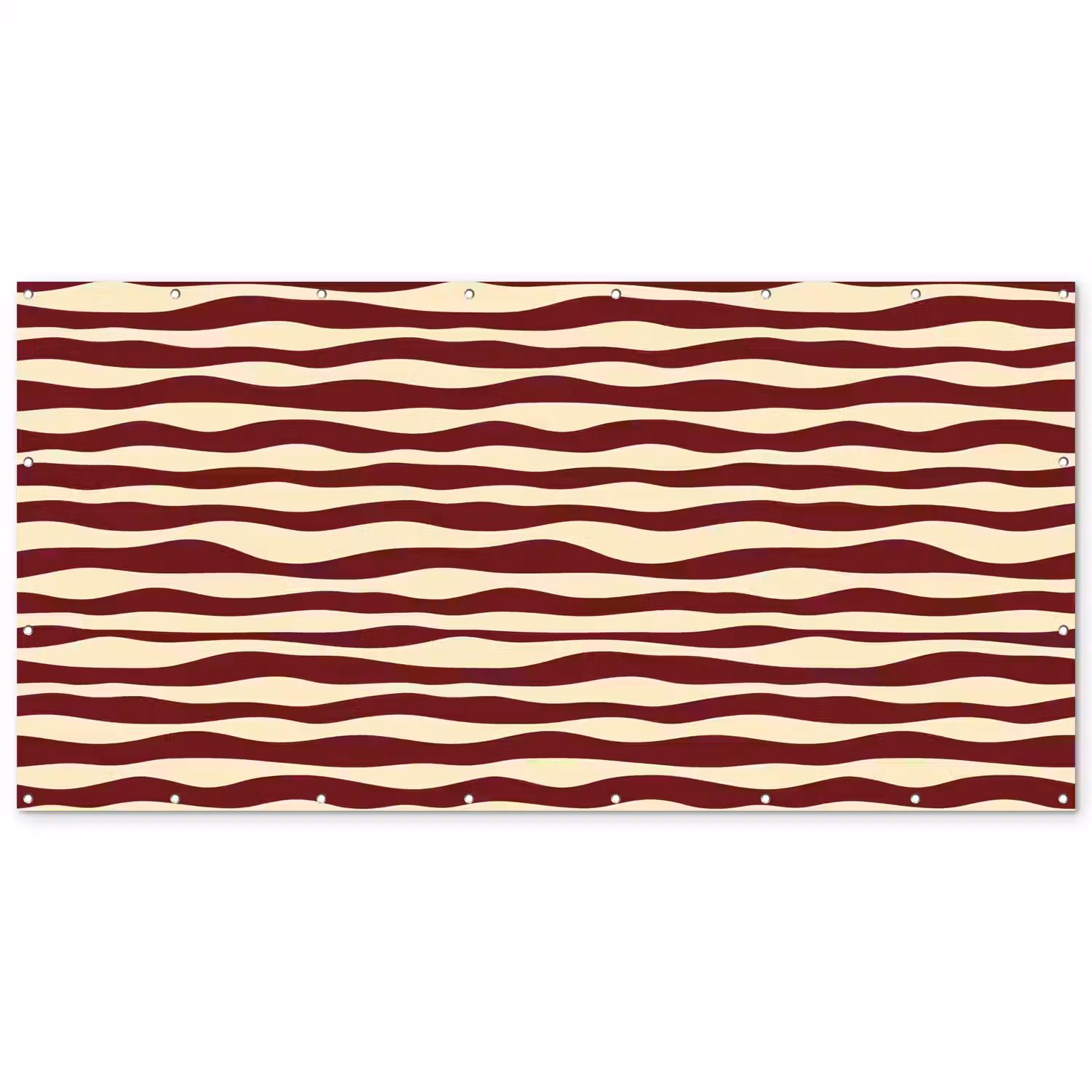 Golven - Rood - Patroon - Crème Balkonbeschermer Duitsland klein 596 -zz_3d