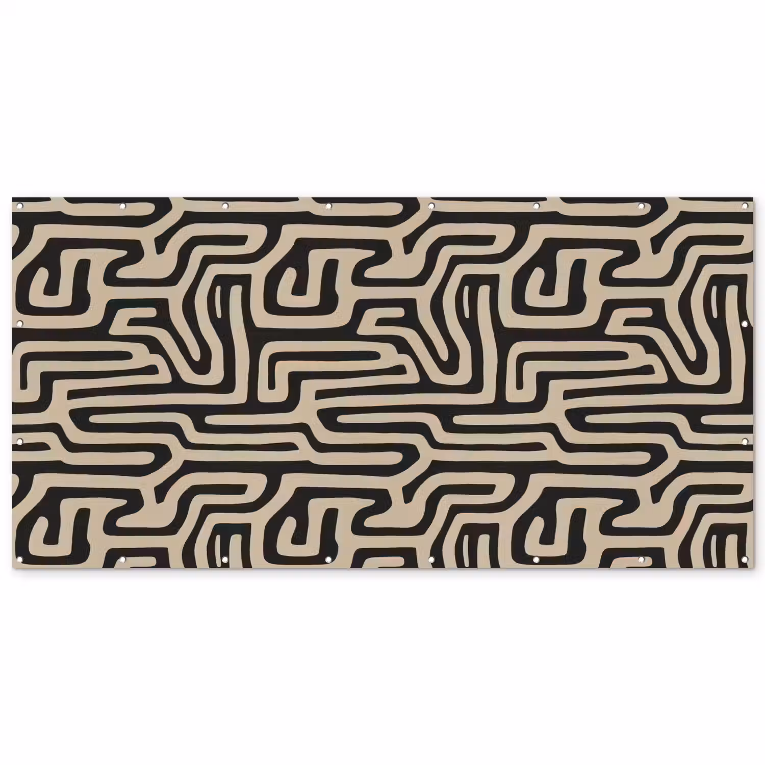 Grafisch - Lijnen - Zwart Balkonbeschermer Duitsland klein 596 -zz_3d