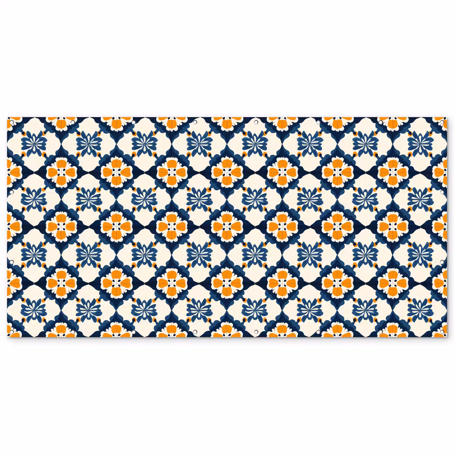 Klassiek - Geometrisch - Blauw Balkonbeschermer Duitsland klein 596 -zz_3d