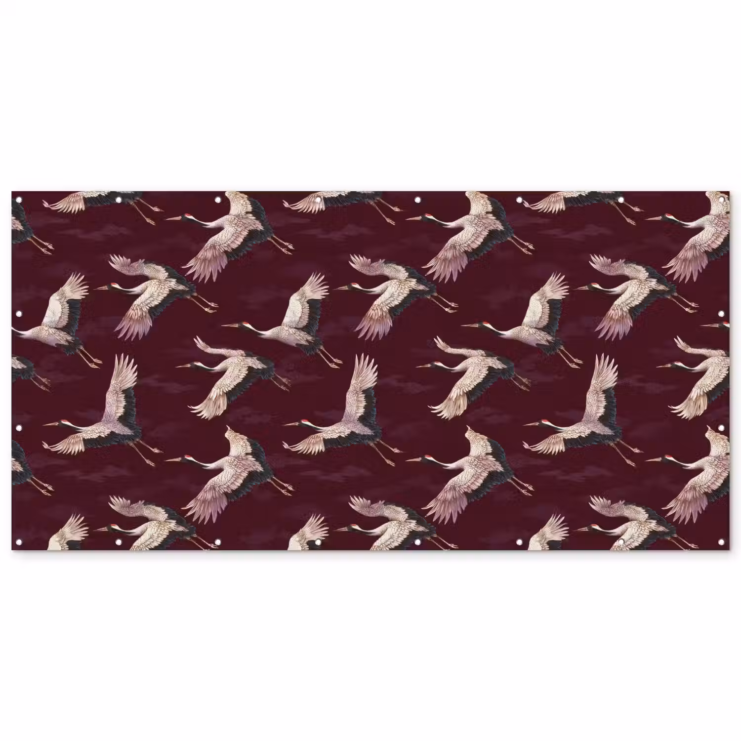Kraanvogels - Klassiek - Bordeaux Balkonbeschermer Duitsland klein 596 -zz_3d