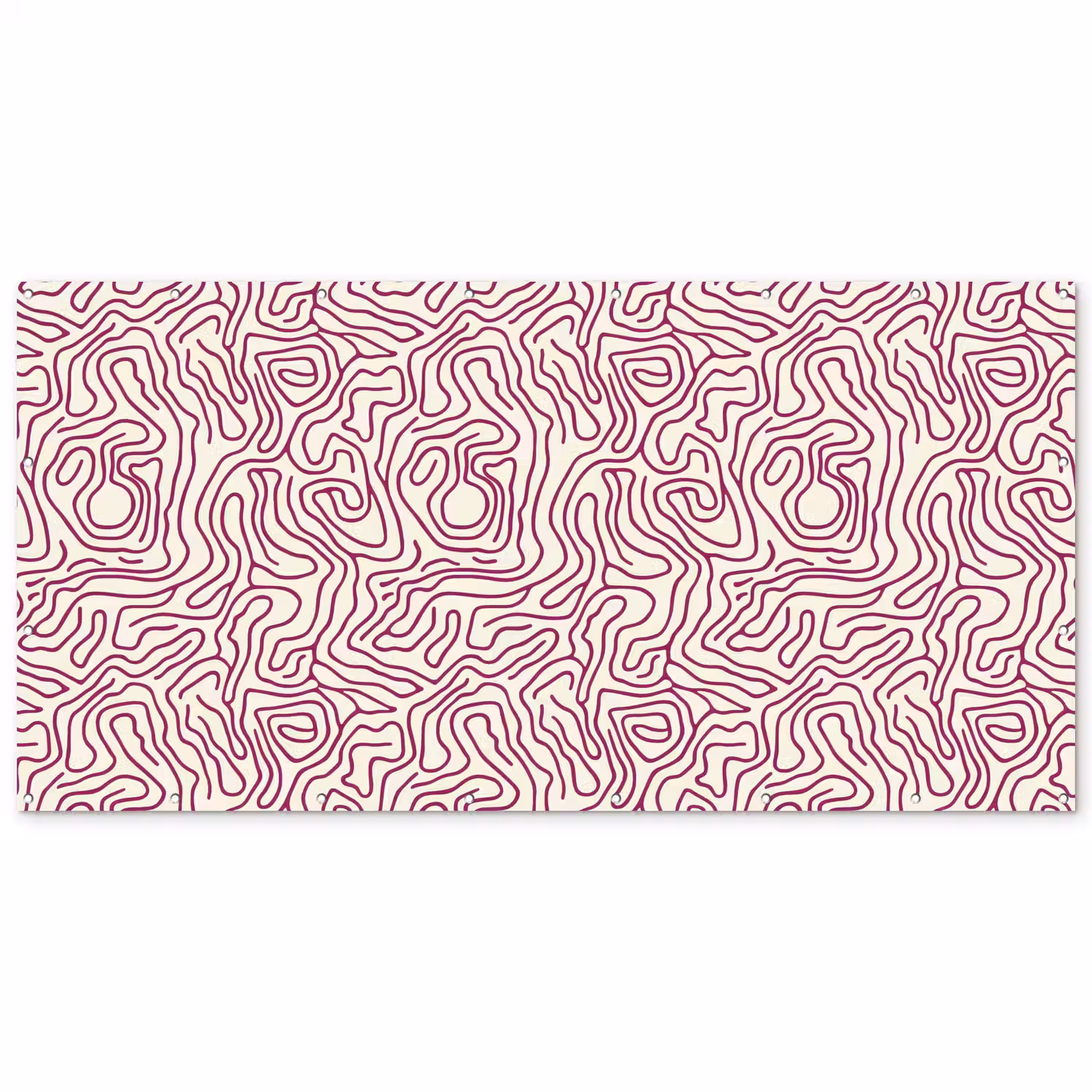Kronkelende lijn - Magenta - Crème Balkonbeschermer Duitsland klein 596 -zz_3d