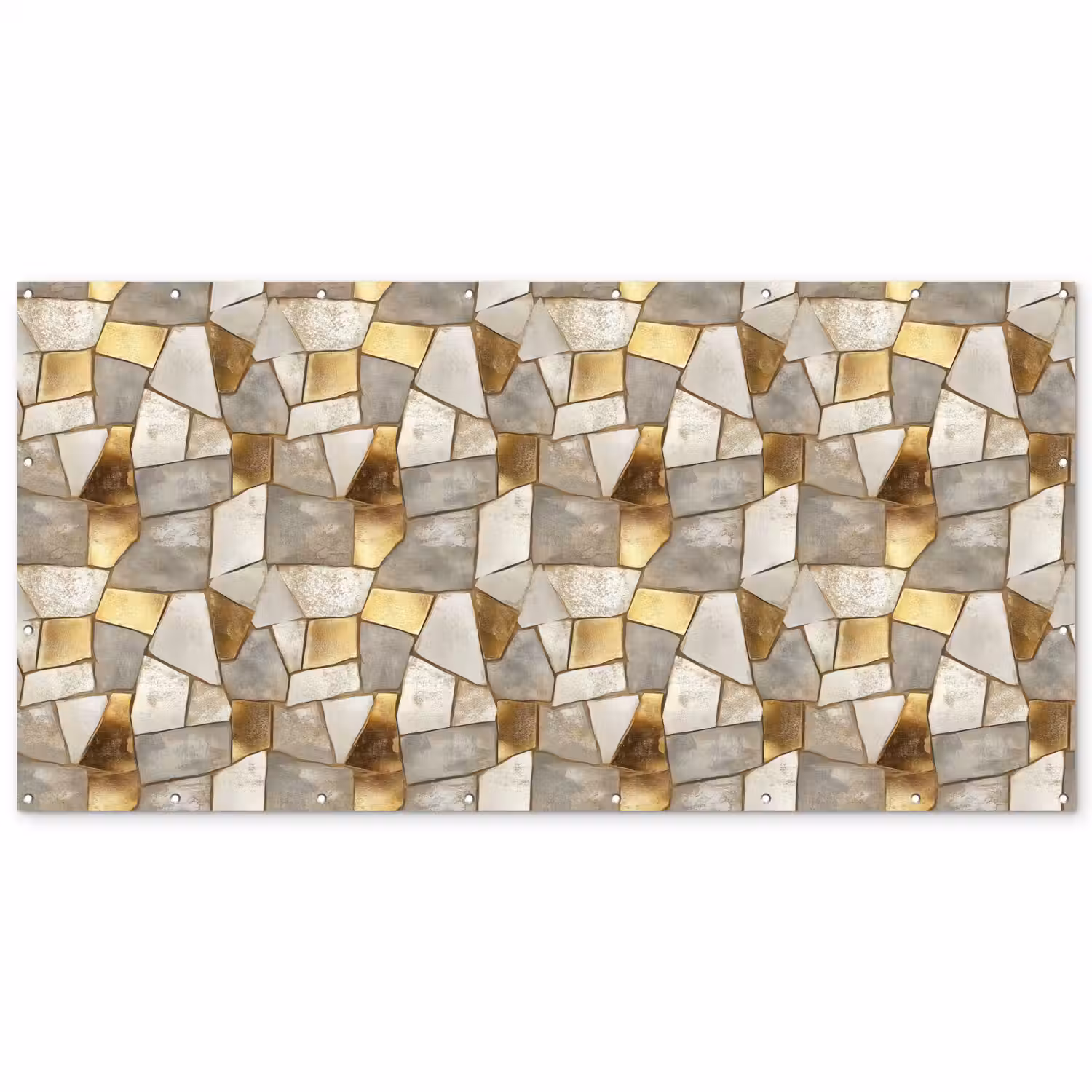 Mozaïek - Marmer - Goud Balkonbeschermer Duitsland klein 596 -zz_3d