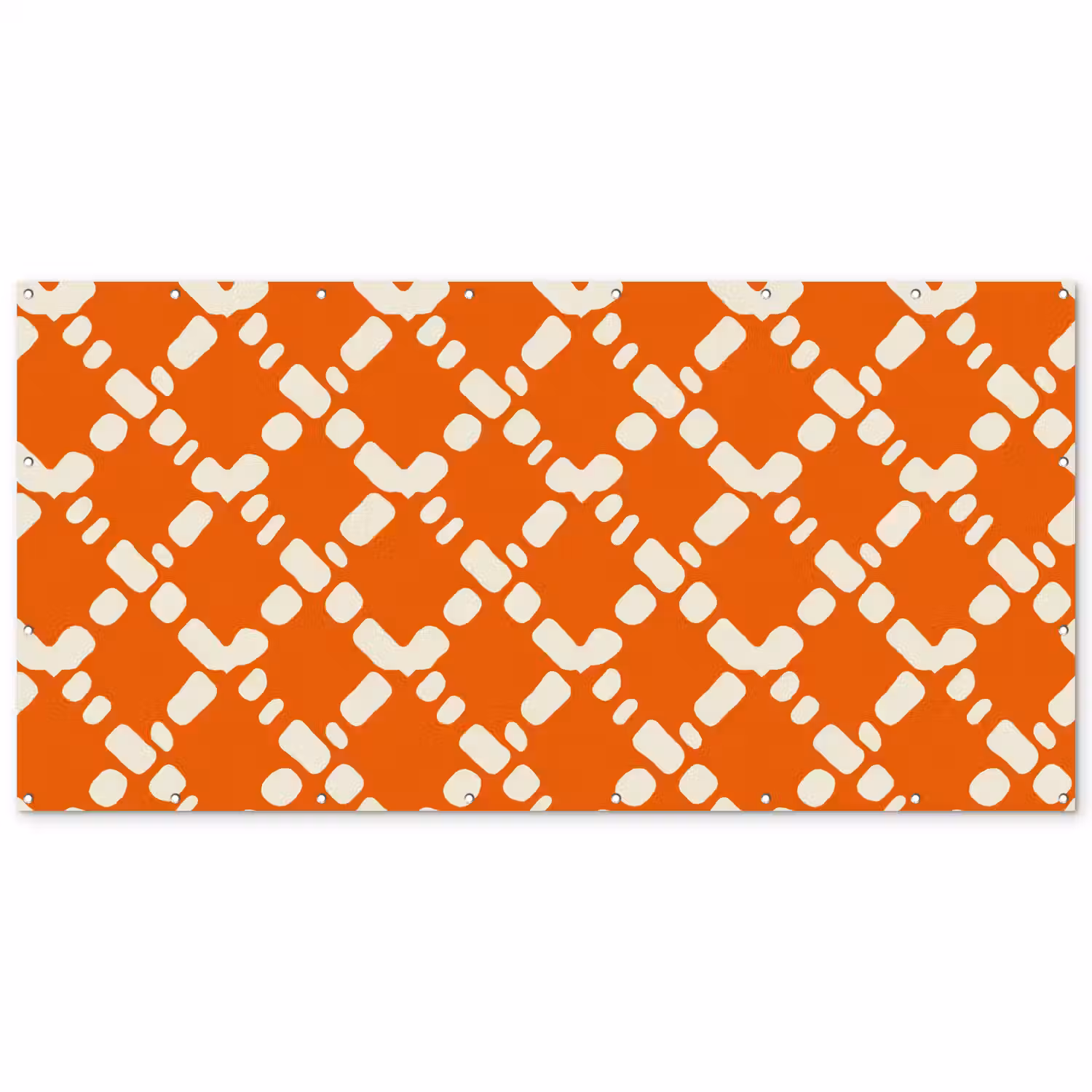 Oranje - Ruitpatroon - Wit Balkonbeschermer Duitsland klein 596 -zz_3d