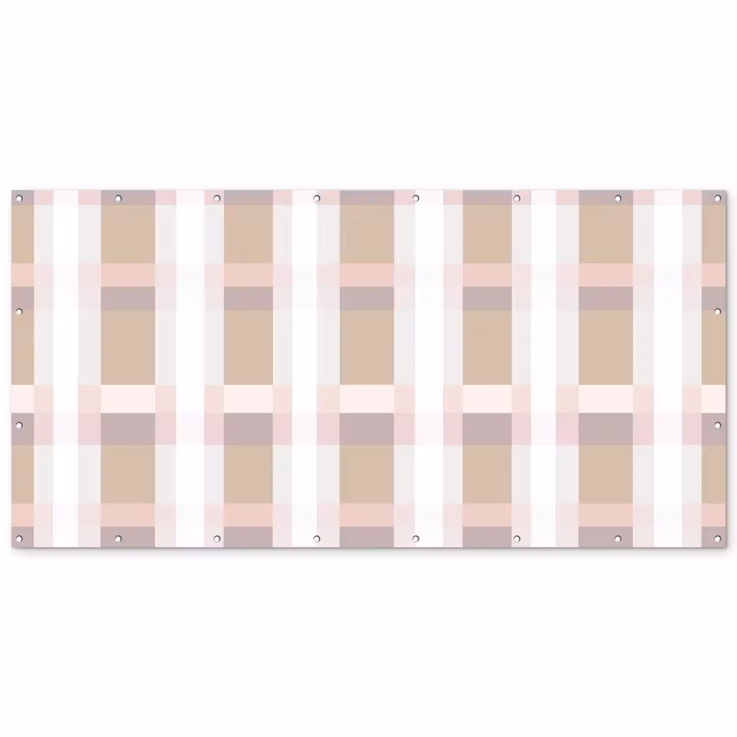 Ruitpatroon - Aardetinten - Minimalistisch Balkonbeschermer Duitsland klein 596 -zz_3d