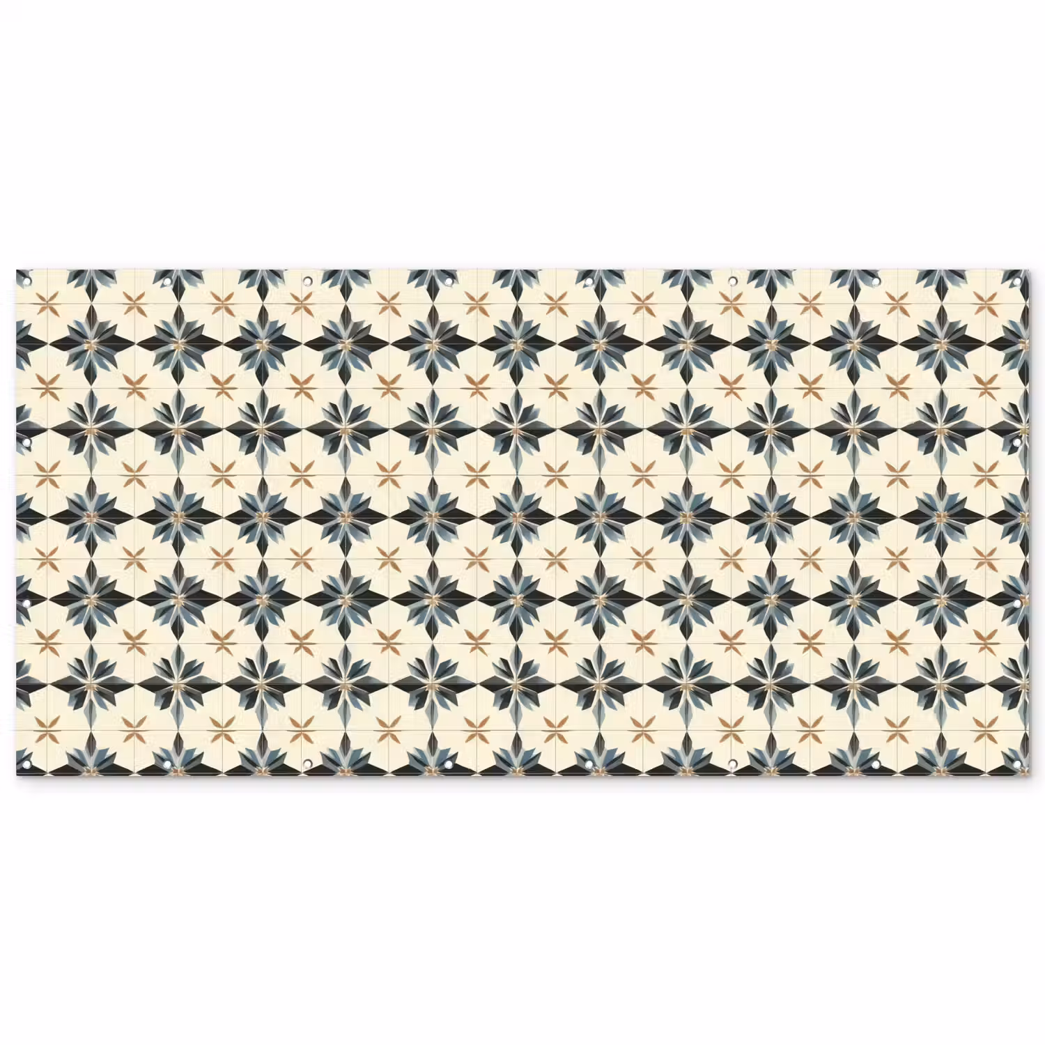 Sierlijk - Ornament - Blauw Balkonbeschermer Duitsland klein 596 -zz_3d