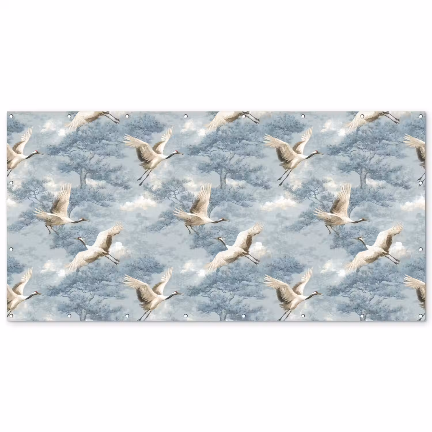 Wolken - Kraanvogels - Blauw Balkonbeschermer Duitsland klein 596 -zz_3d