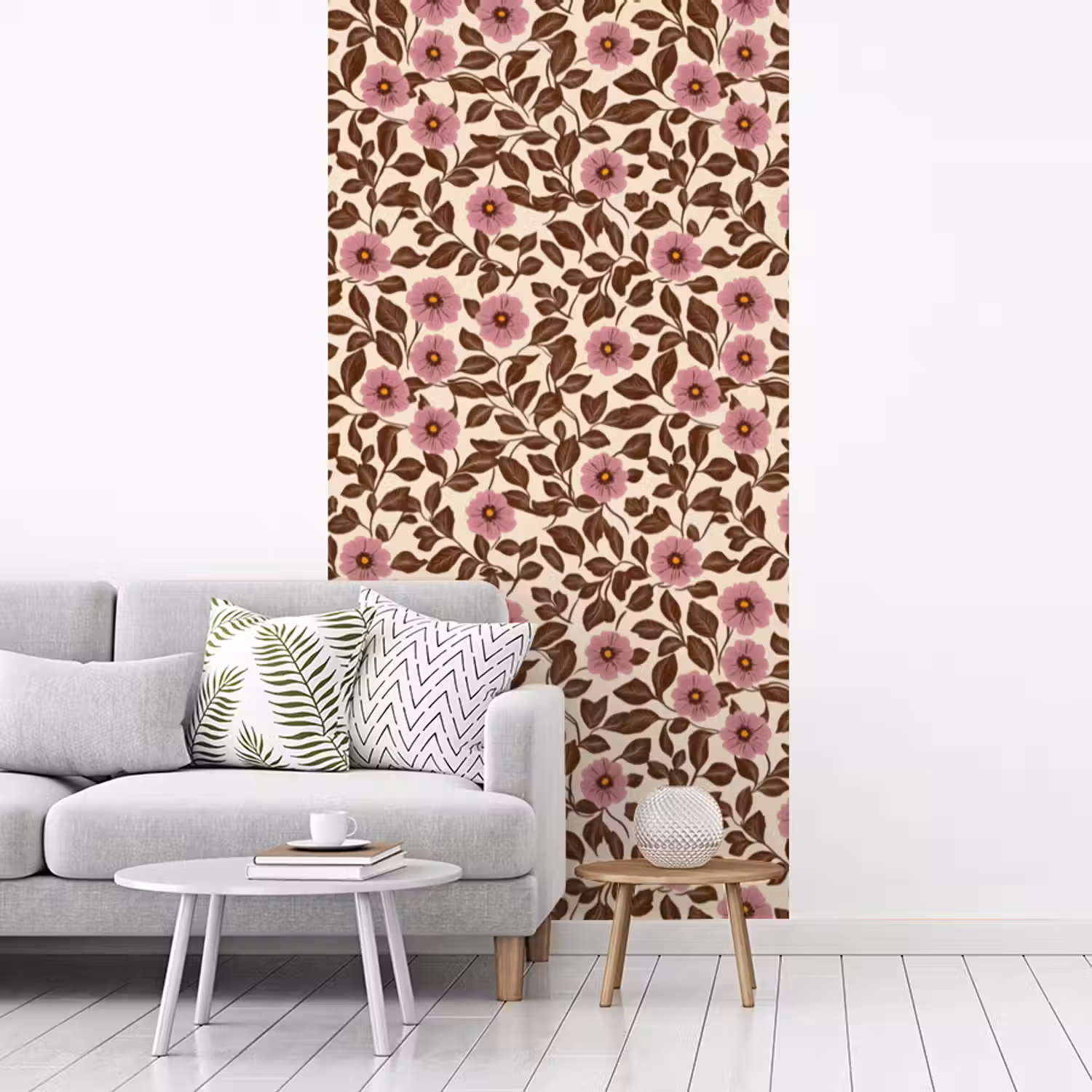 Bloemen - Bladeren - Kleurrijk fotobehang vinyl groot 64 -woonkamer