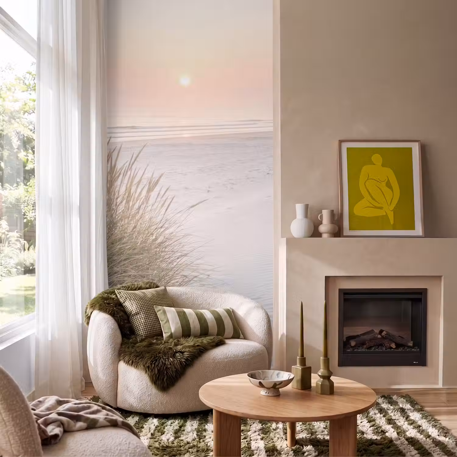 Horizon - Duinlandschap - Zand Behang Vlies klein -sfeer2