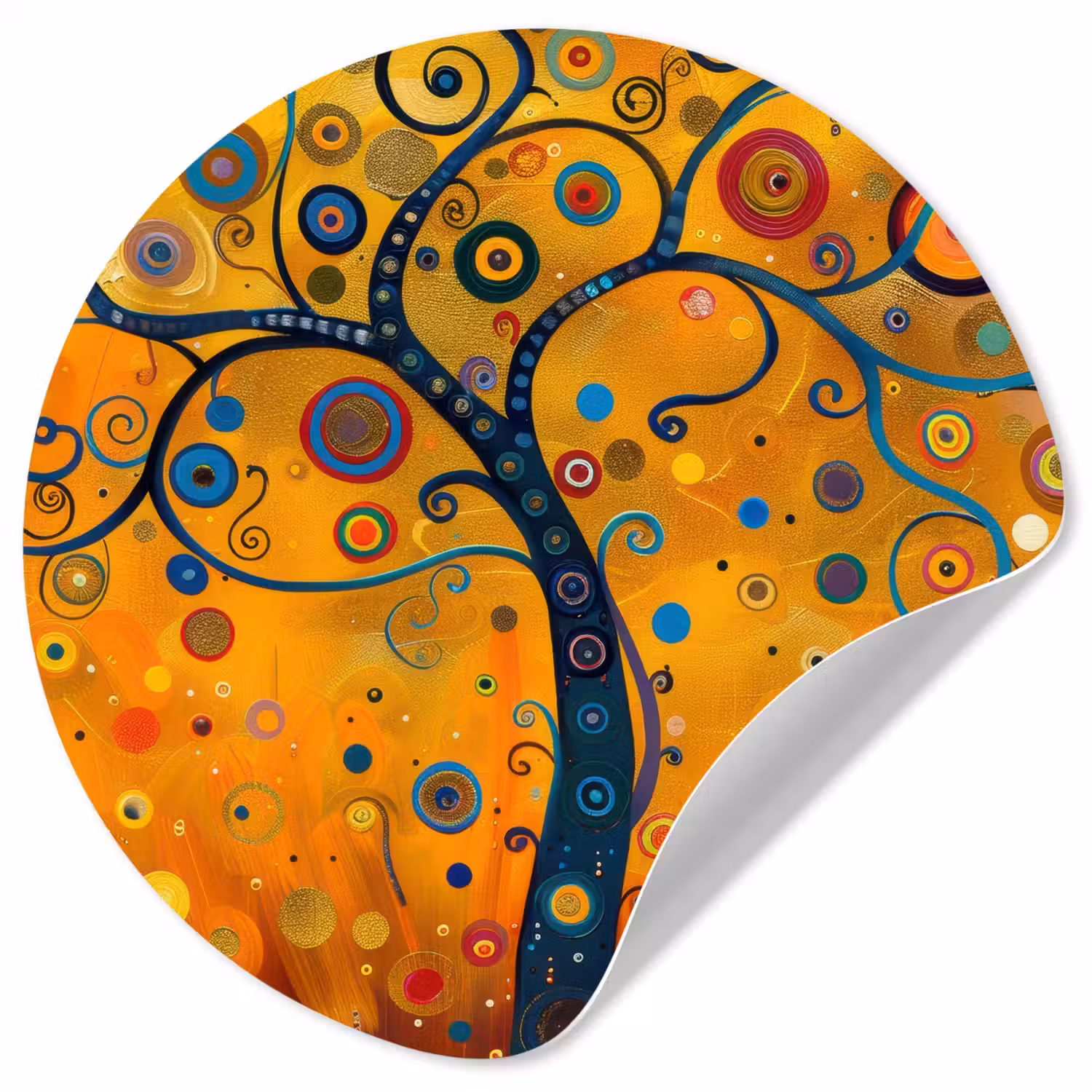 Abstract - Boom - Levensboom - Modern Wandcirkel behangsticker klein -3d