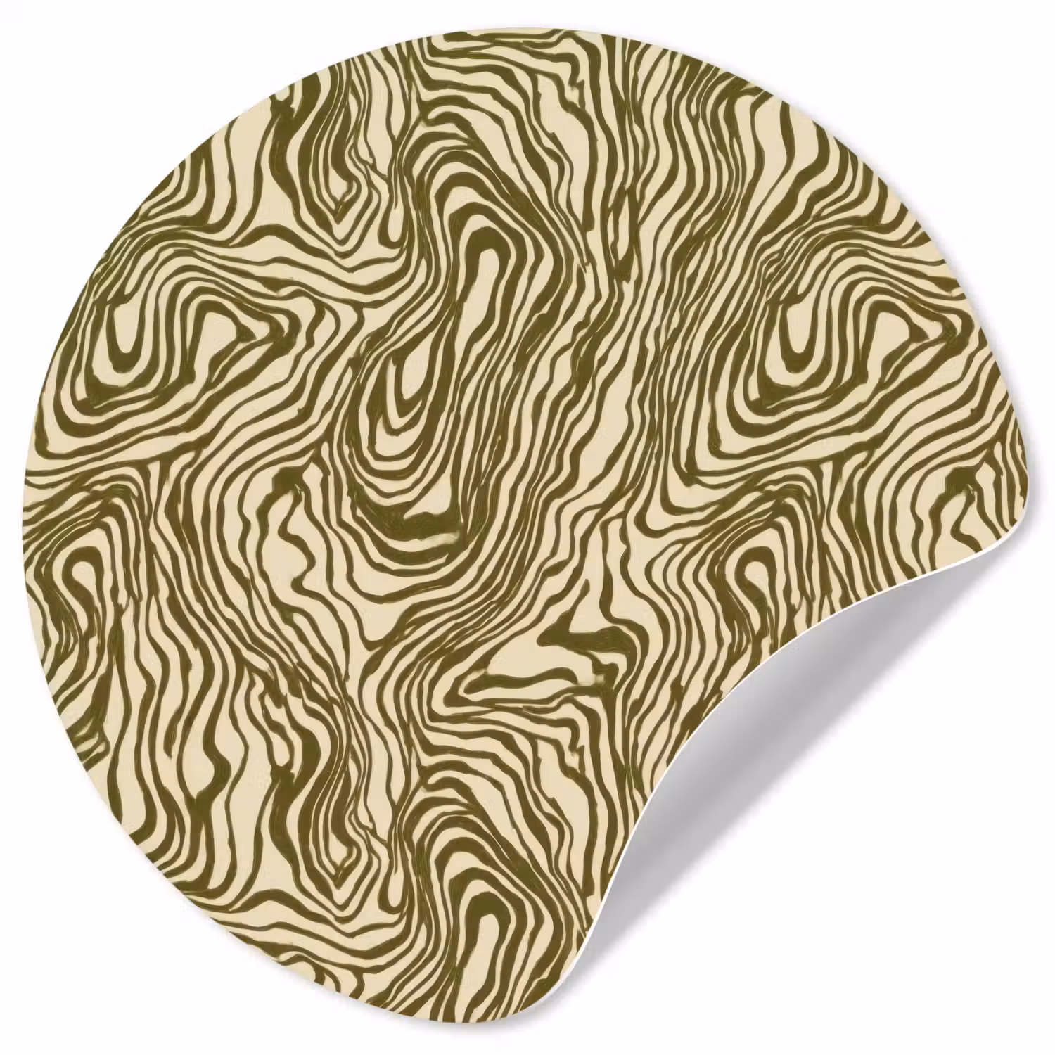 Abstract - Marmer - Groen Wandcirkel behangsticker klein 186 -3d
