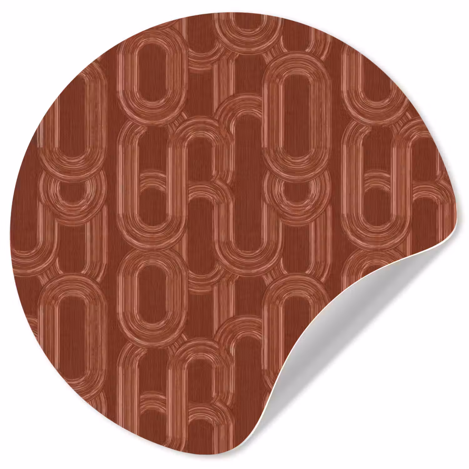 Abstract - Textuur - Bruin Wandcirkel behangsticker klein 186 -3d