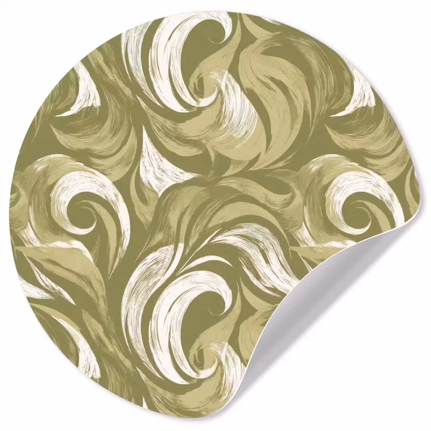 Abstract - Textuur - Groen Wandcirkel behangsticker klein 186 -3d