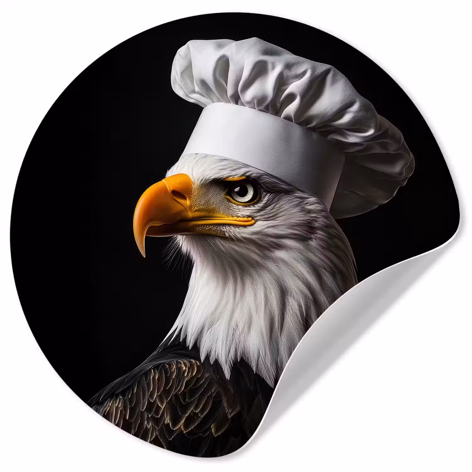 Arend -Amerika - Koksmuts - Vogel - Stoer Wandcirkel behangsticker klein -3d