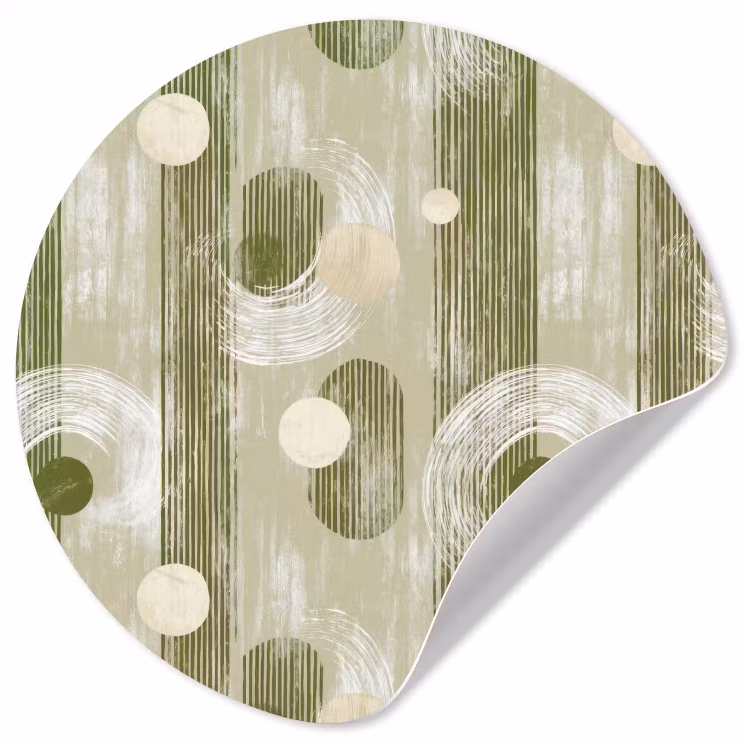 Artistiek - Modern - Groen Wandcirkel behangsticker klein 186 -3d