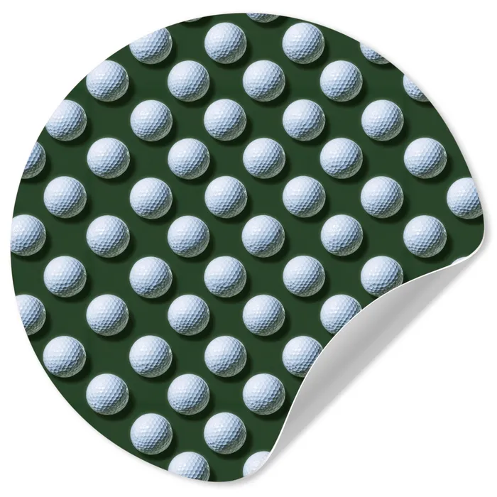 Ballen - Golf - Groen Wandcirkel behangsticker klein 186 -3d