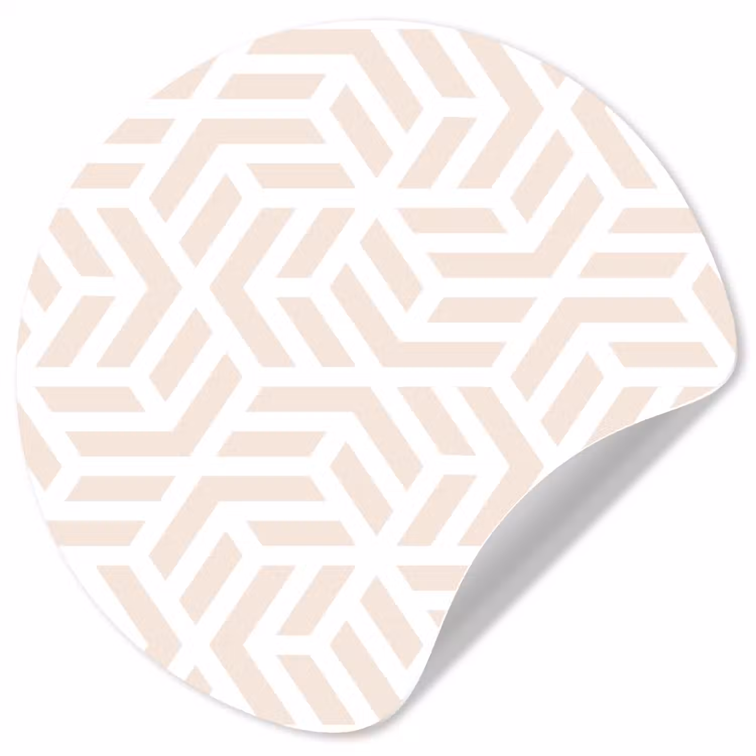 Beige - Geometrie - Patronen - Abstract Wandcirkel behangsticker klein 186 -3d