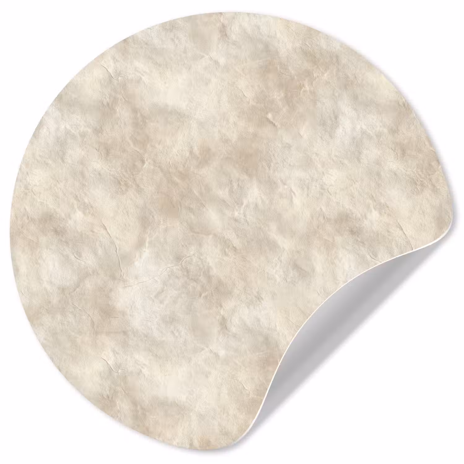 Beige - Reliëfstructuur - Natuursteen Wandcirkel behangsticker klein 186 -3d
