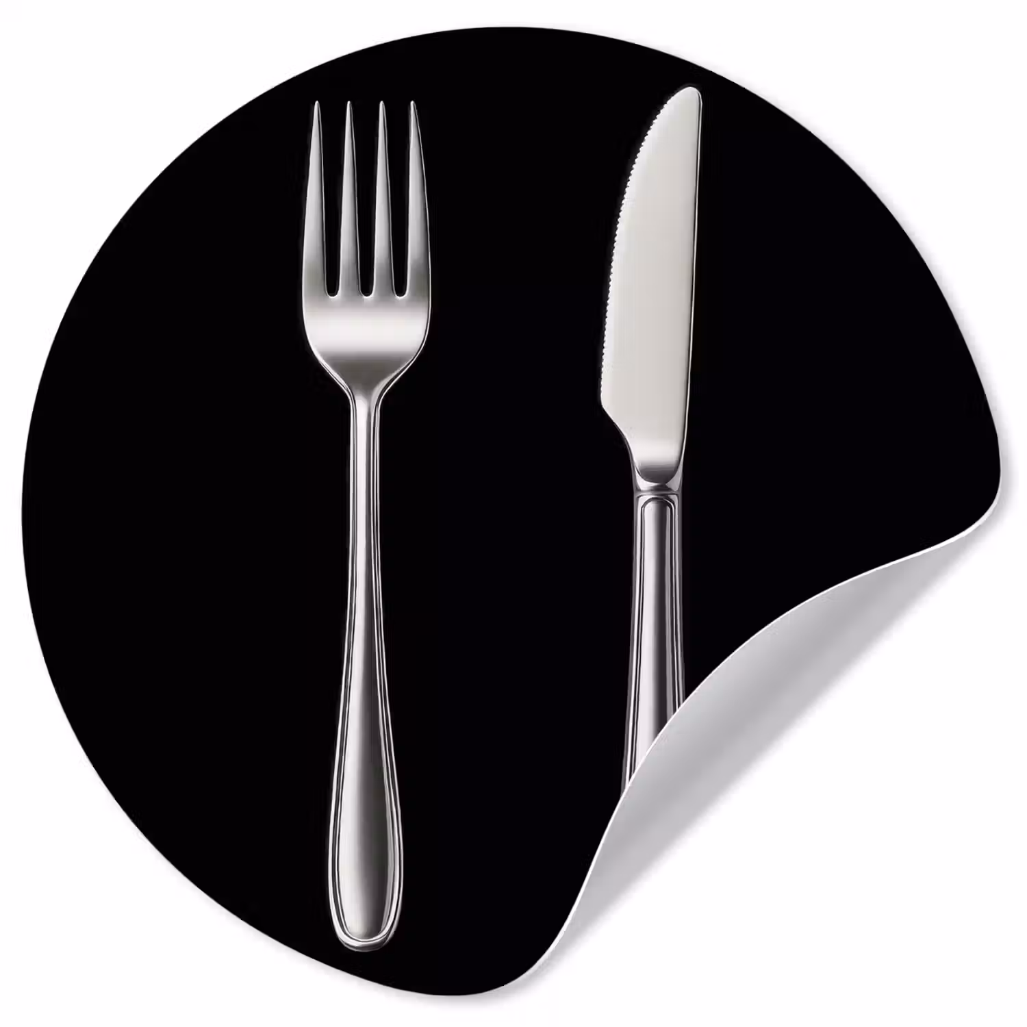 Bestek - Klassiek - Elegant Wandcirkel behangsticker klein -3d