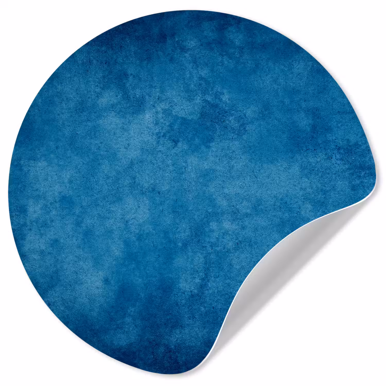 Beton - Blauw - Vintage - Structuur - Industrieel Wandcirkel behangsticker klein -3d