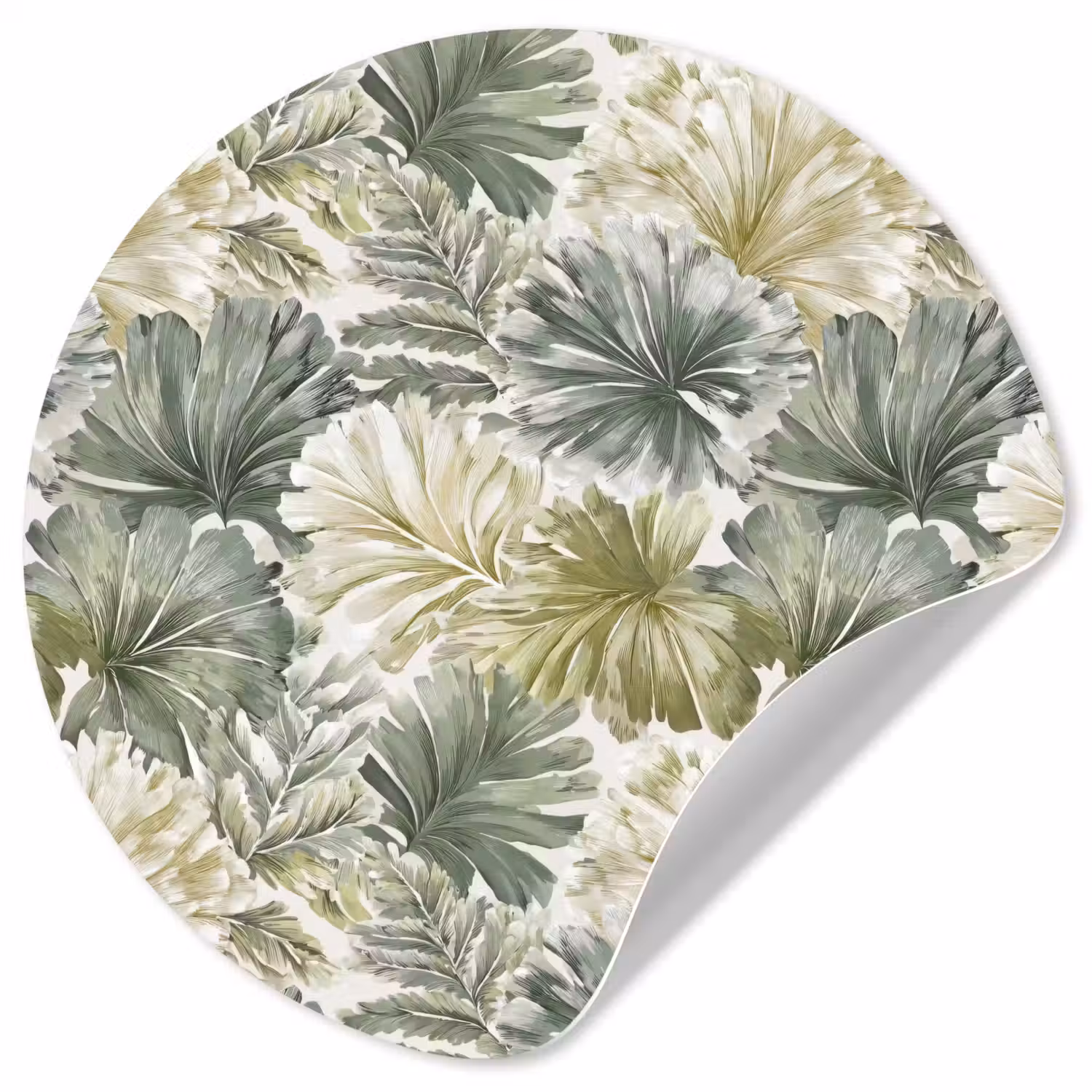 Bladeren - Botanisch - Groen Wandcirkel behangsticker klein 186 -3d