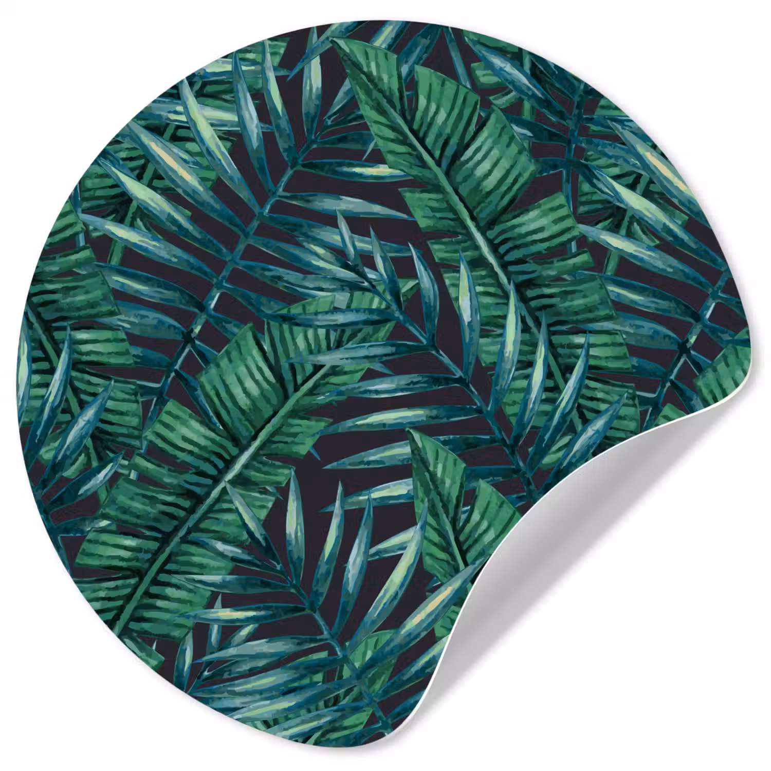 Bladeren - Tropisch - Jungle - Natuur Wandcirkel behangsticker klein -3d