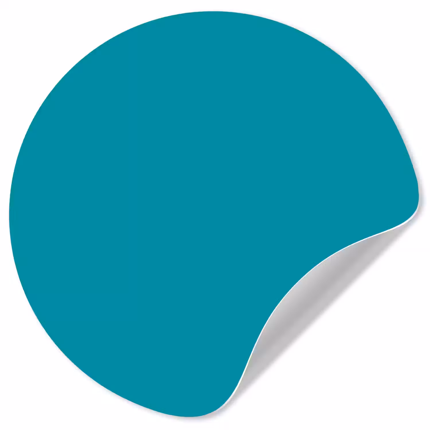 Blauw - Effen kleur Wandcirkel behangsticker klein 186 -3d